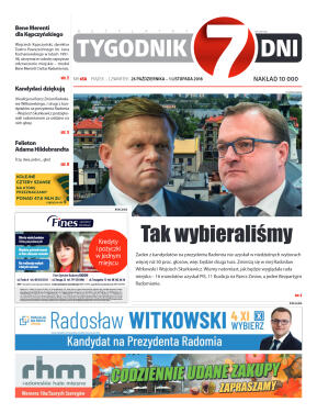 Tygodnik "7 Dni" nr 658 z 26.10.2018 - strona 1