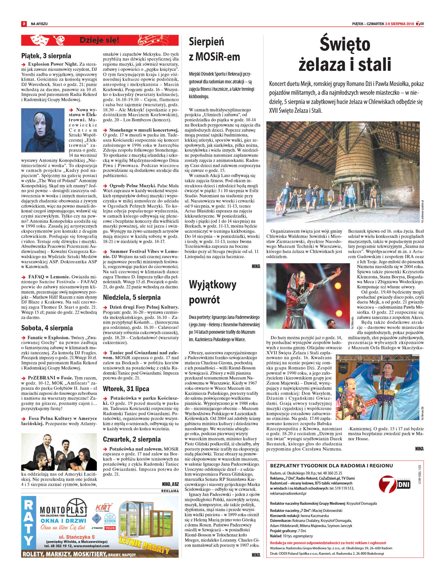 Tygodnik "7 Dni" nr 646 z 03.08.2018 - strona 2