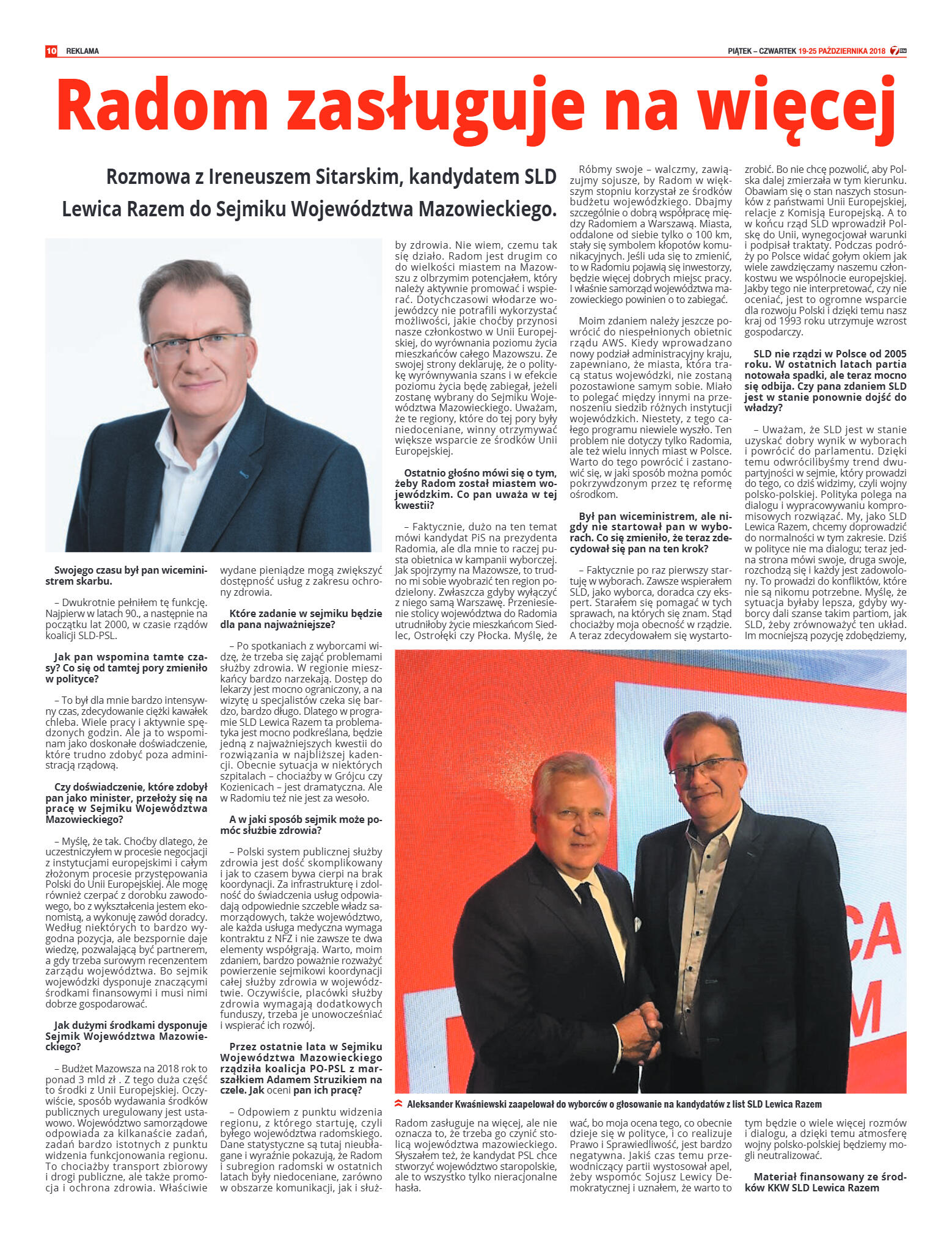 Tygodnik "7 Dni" nr 657 z 19.10.2018 - strona 10