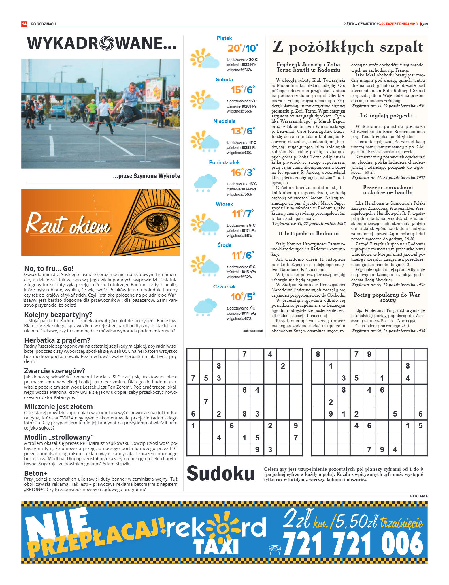 Tygodnik "7 Dni" nr 657 z 19.10.2018 - strona 14