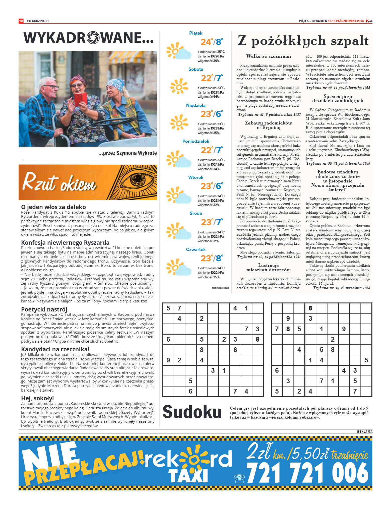 Tygodnik "7 Dni" nr 656 z 12.10.2018 - strona 18