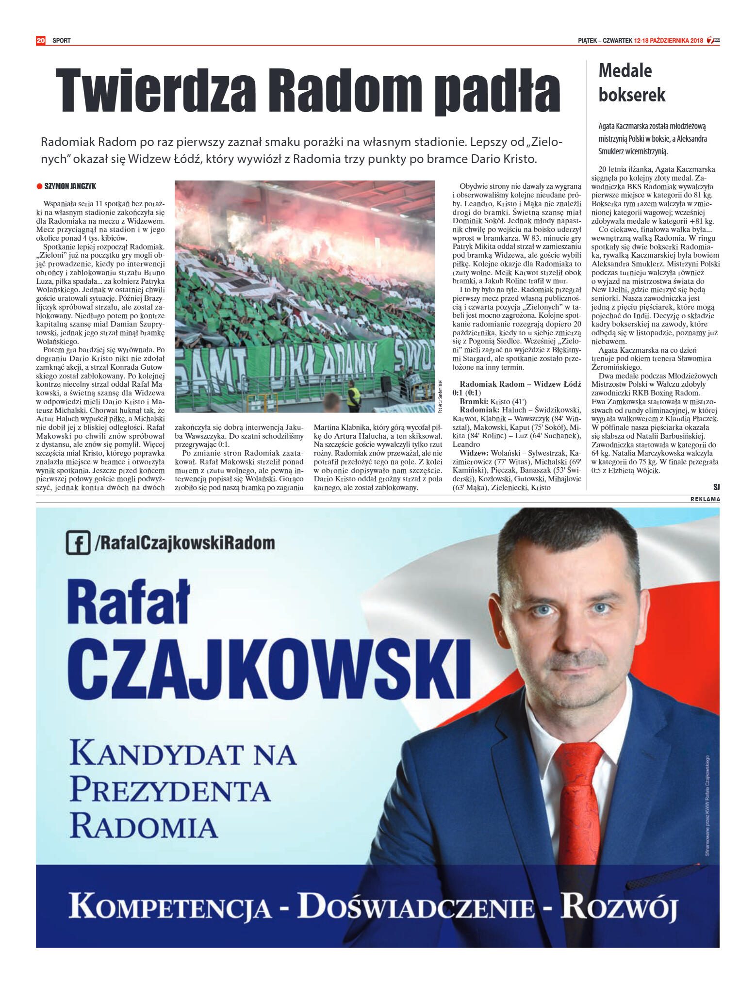 Tygodnik "7 Dni" nr 656 z 12.10.2018 - strona 20