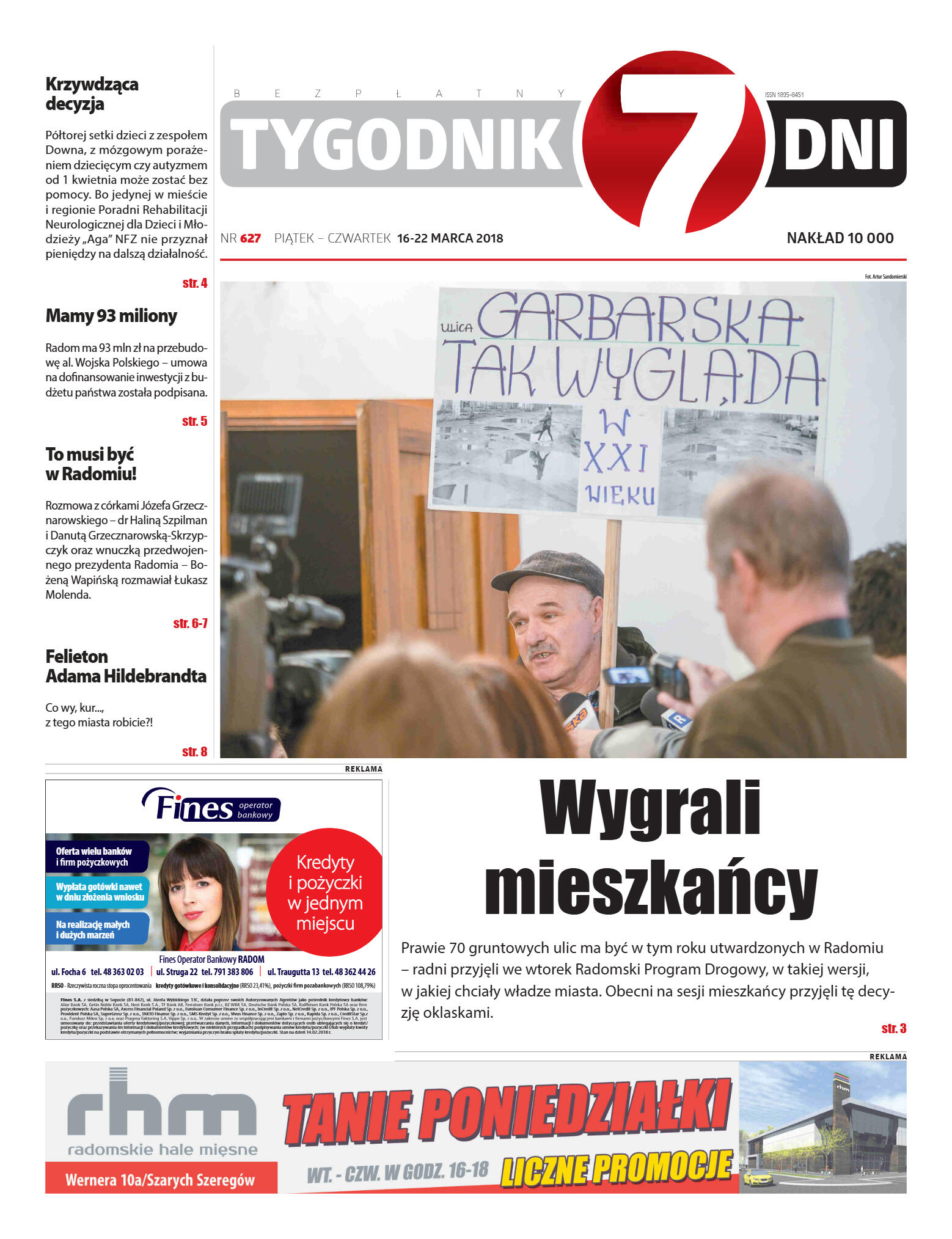 Tygodnik "7 Dni" nr 627 z dn. 16.03.2018 - strona 1