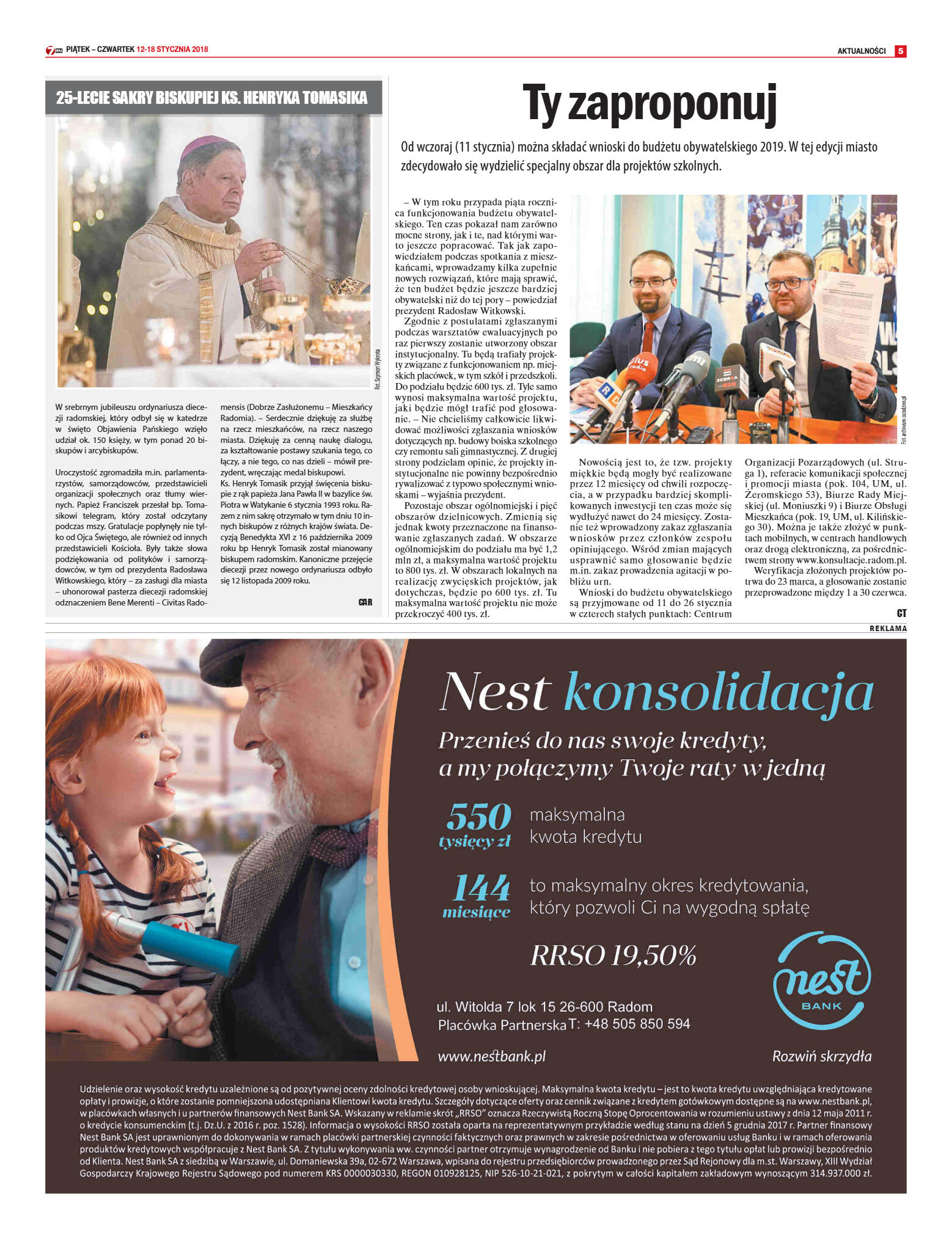 Tygodnik "7 Dni" nr 618 z dn. 12.01.2018 - pobierz - strona 5