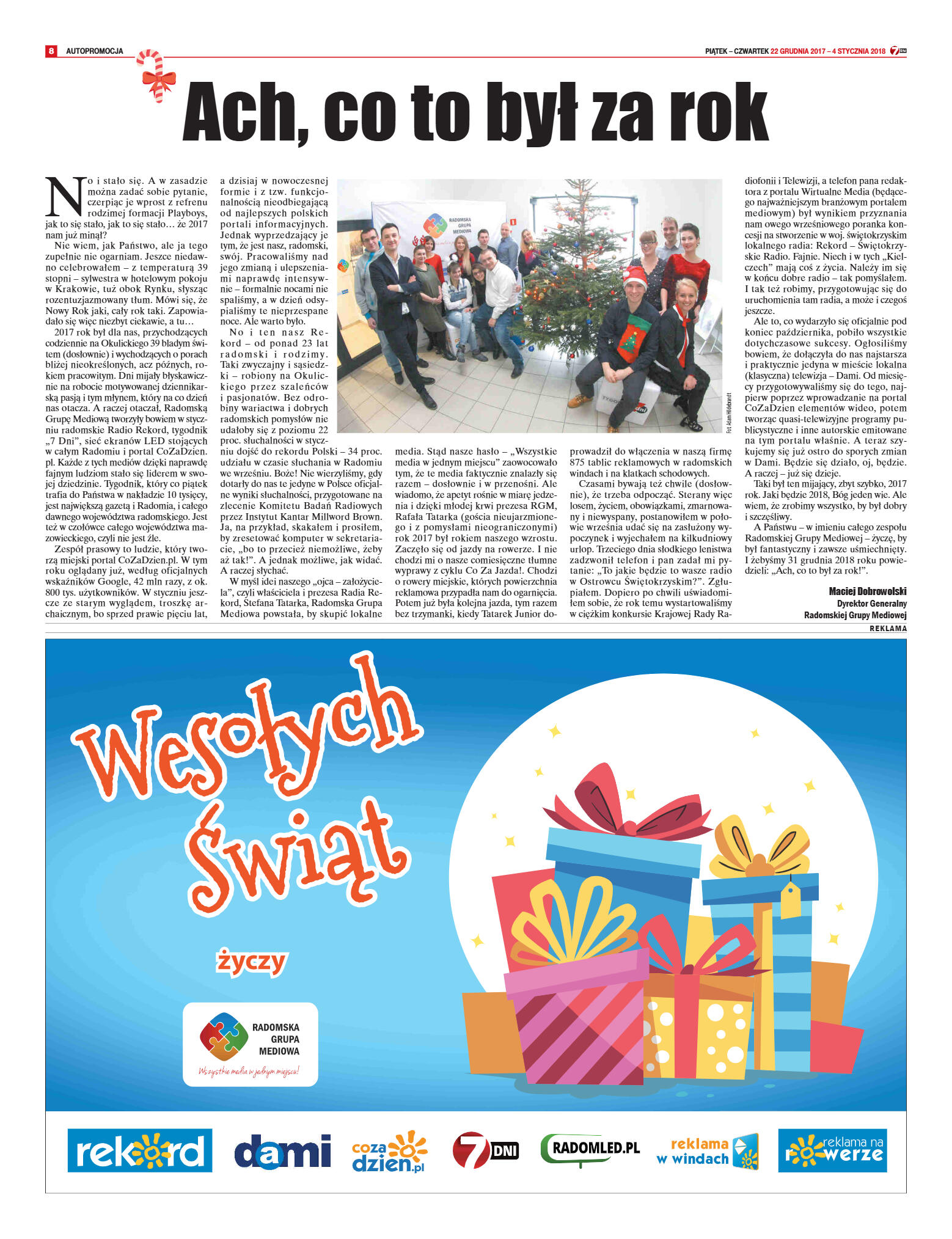 Tygodnik "7 Dni" nr 616 z dn. 22.12.2017 - strona 8