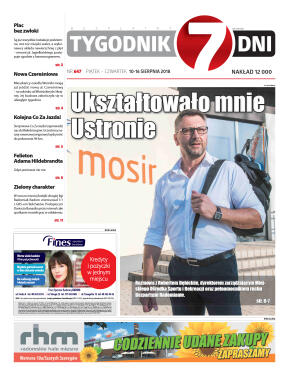 Tygodnik "7 Dni" nr 647 z 10.08.2018 - strona 1