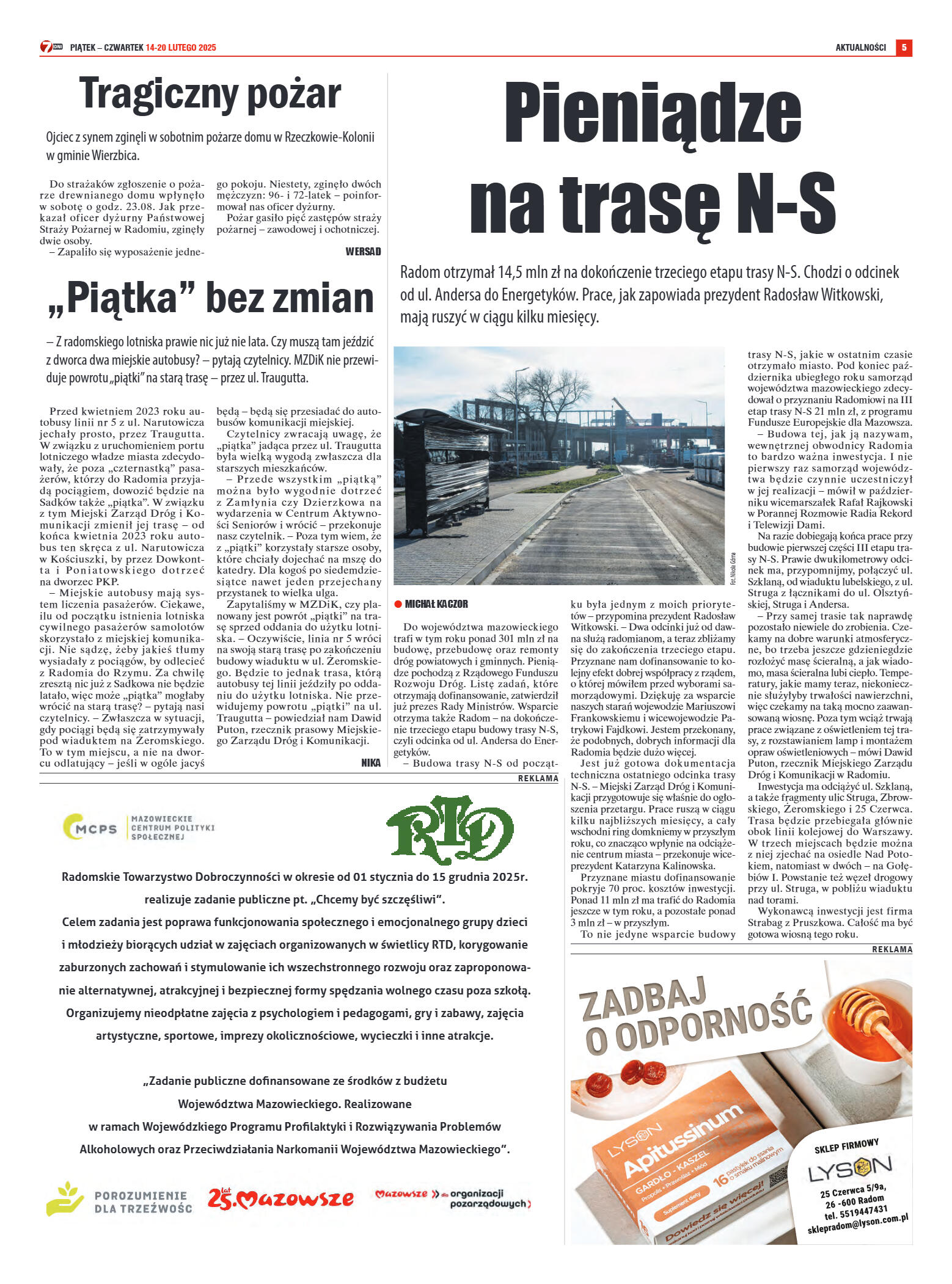 Tygodnik "7 Dni" nr 939 z dn. 14.02. 2025 r. - strona 5