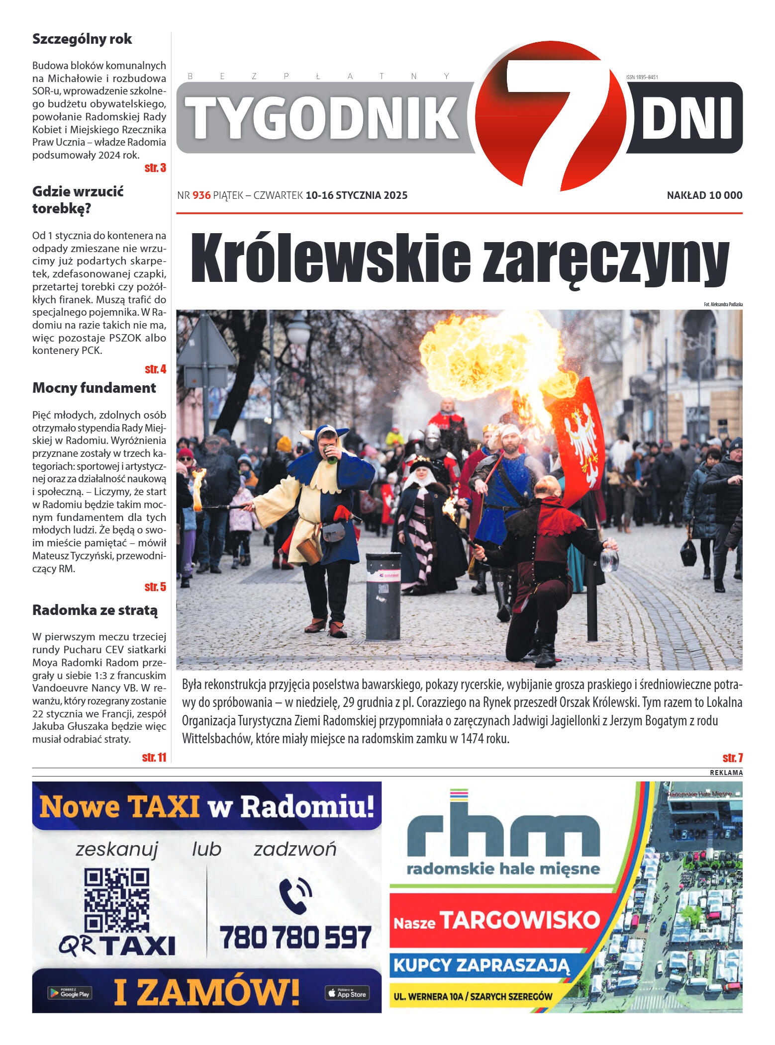 Tygodnik "7 Dni" nr 936 z dn. 10.01.2025 r. - strona 1