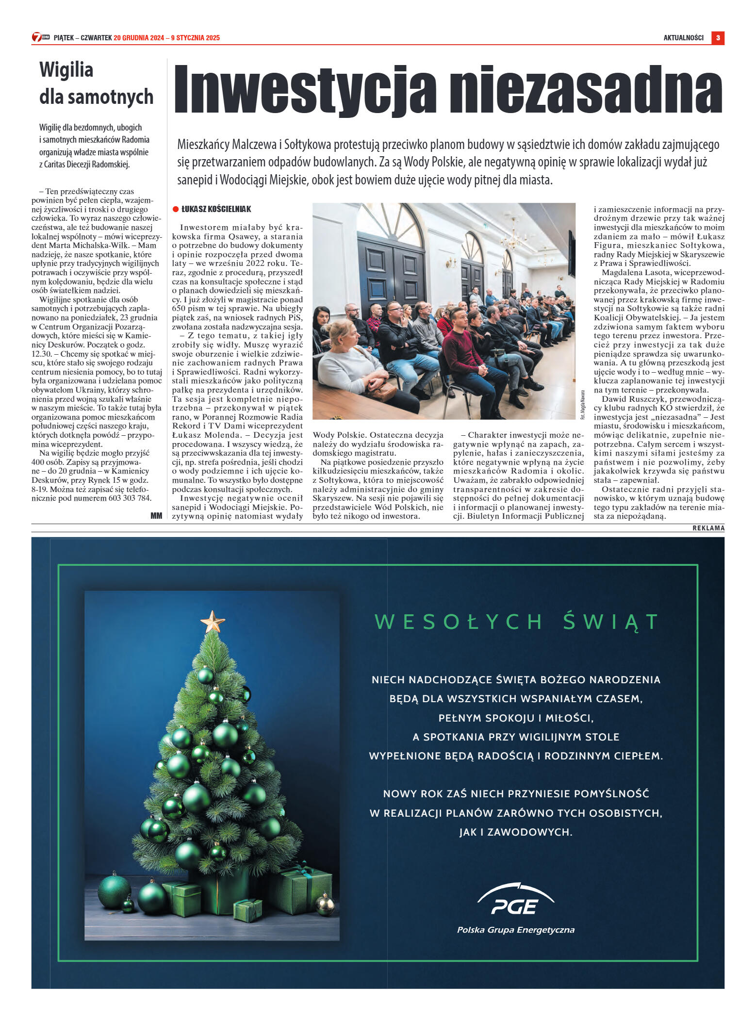 Tygodnik "7 Dni" nr 935 z dn. 20.12.2024 r. - strona 3