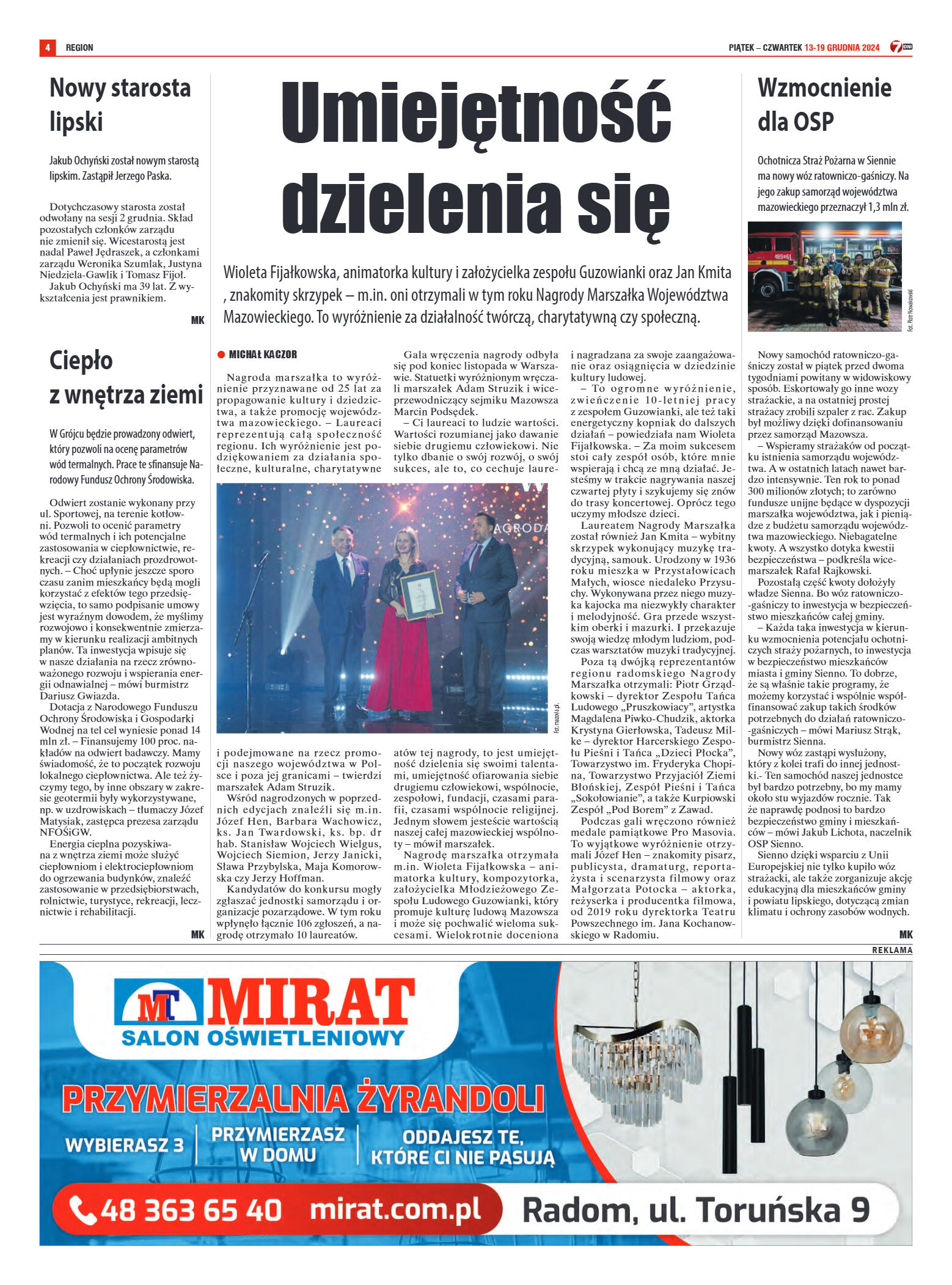 Tygodnik "7 Dni" nr 934 z dn. 13.12.2024 r. - strona 4