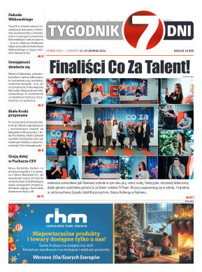 Tygodnik "7 Dni" nr 934 z dn. 13.12.2024 r. - strona 1