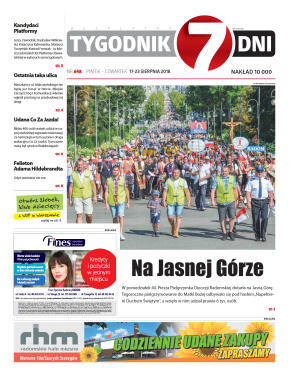 Tygodnik "7 Dni" nr 648 z 17.08.2018 - strona 1