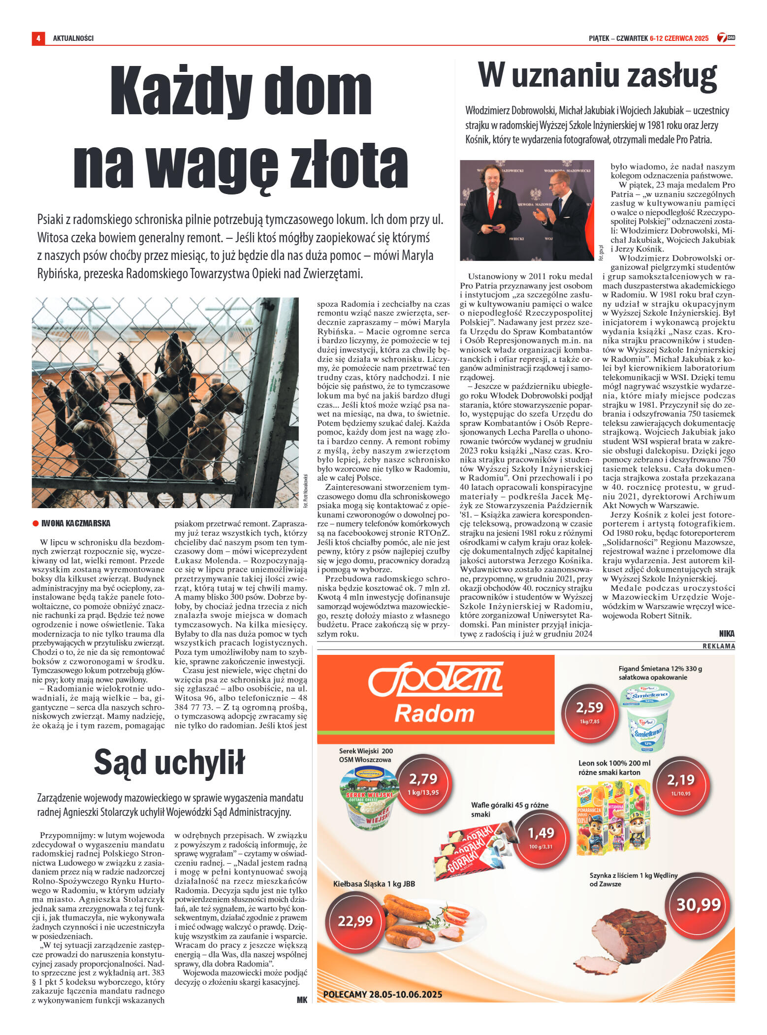 Tygodnik "7 Dni" nr 951 z dn. 06.06. 2025 r. - strona 4