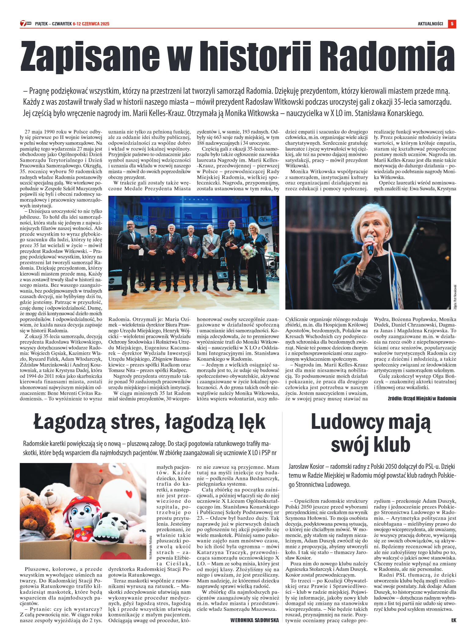 Tygodnik "7 Dni" nr 951 z dn. 06.06. 2025 r. - strona 5