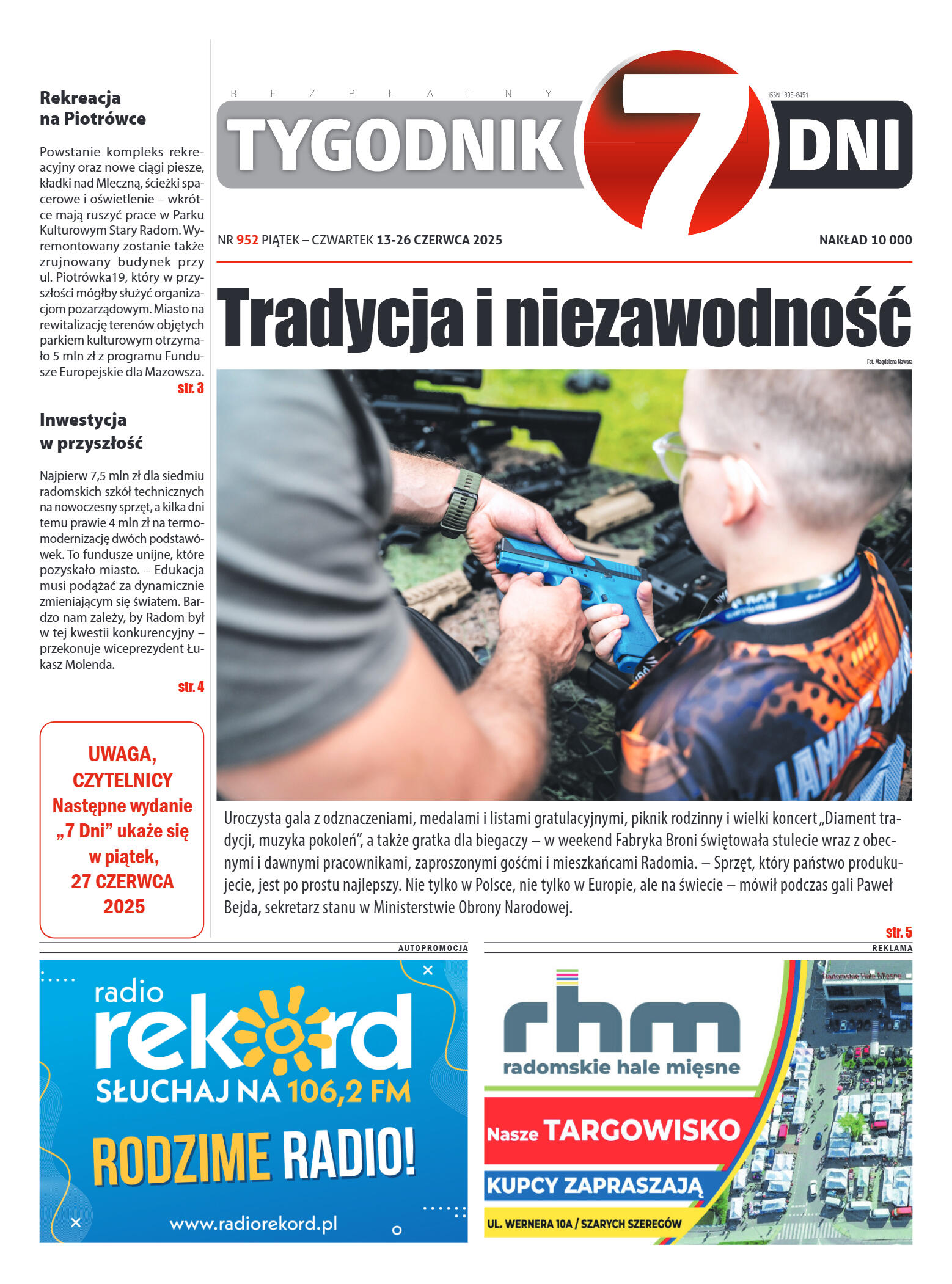 Tygodnik "7 Dni" nr 951 z dn. 13.06. 2025 r. - strona 1