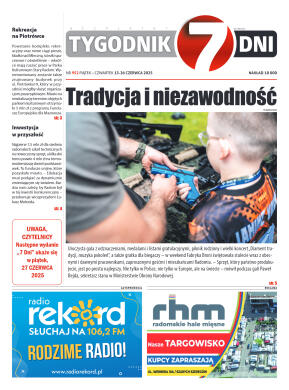 Tygodnik "7 Dni" nr 951 z dn. 13.06. 2025 r. - strona 1