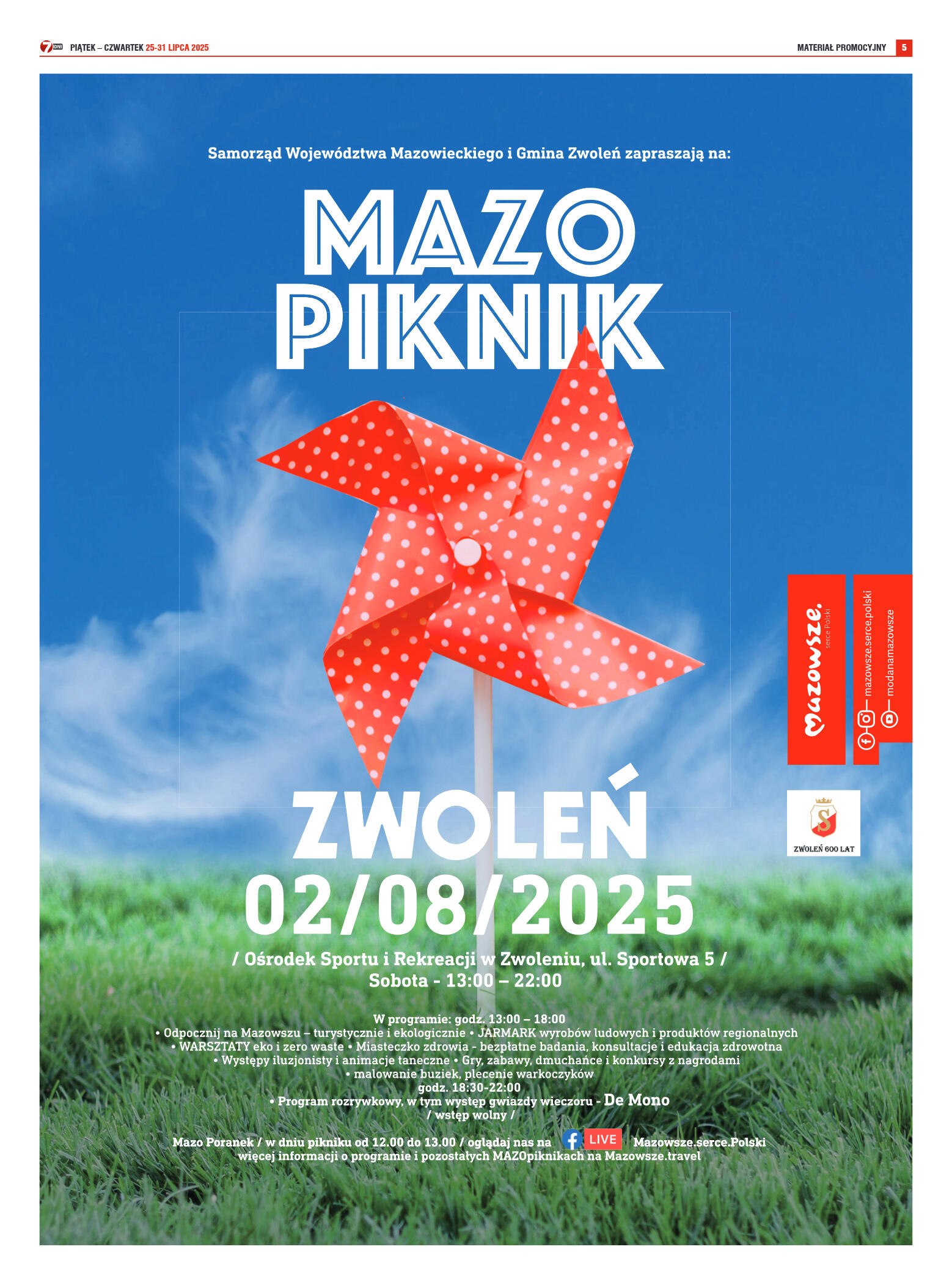 Tygodnik "7 Dni" nr 956 z dn. 25.07. 2025 r. - strona 5