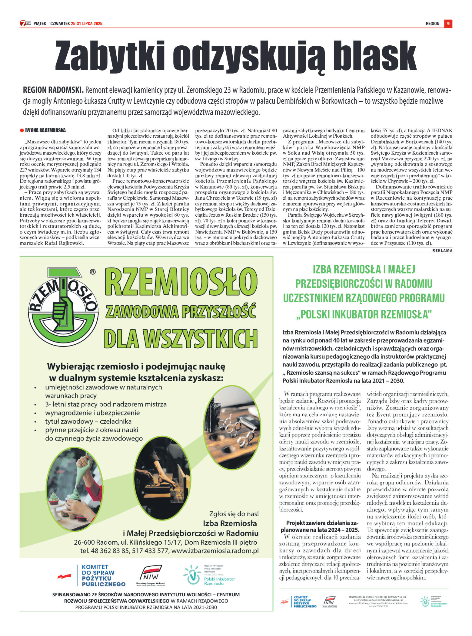 Tygodnik "7 Dni" nr 956 z dn. 25.07. 2025 r. - strona 9