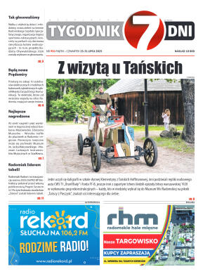 Tygodnik "7 Dni" nr 956 z dn. 25.07. 2025 r. - strona 1