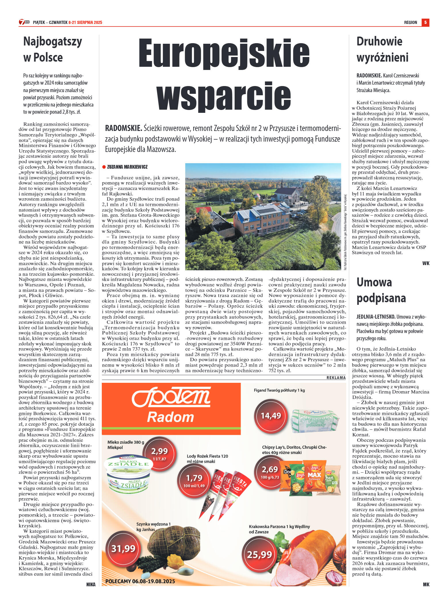 Tygodnik "7 Dni" nr 958 z dn. 8.08. 2025 r. - strona 5