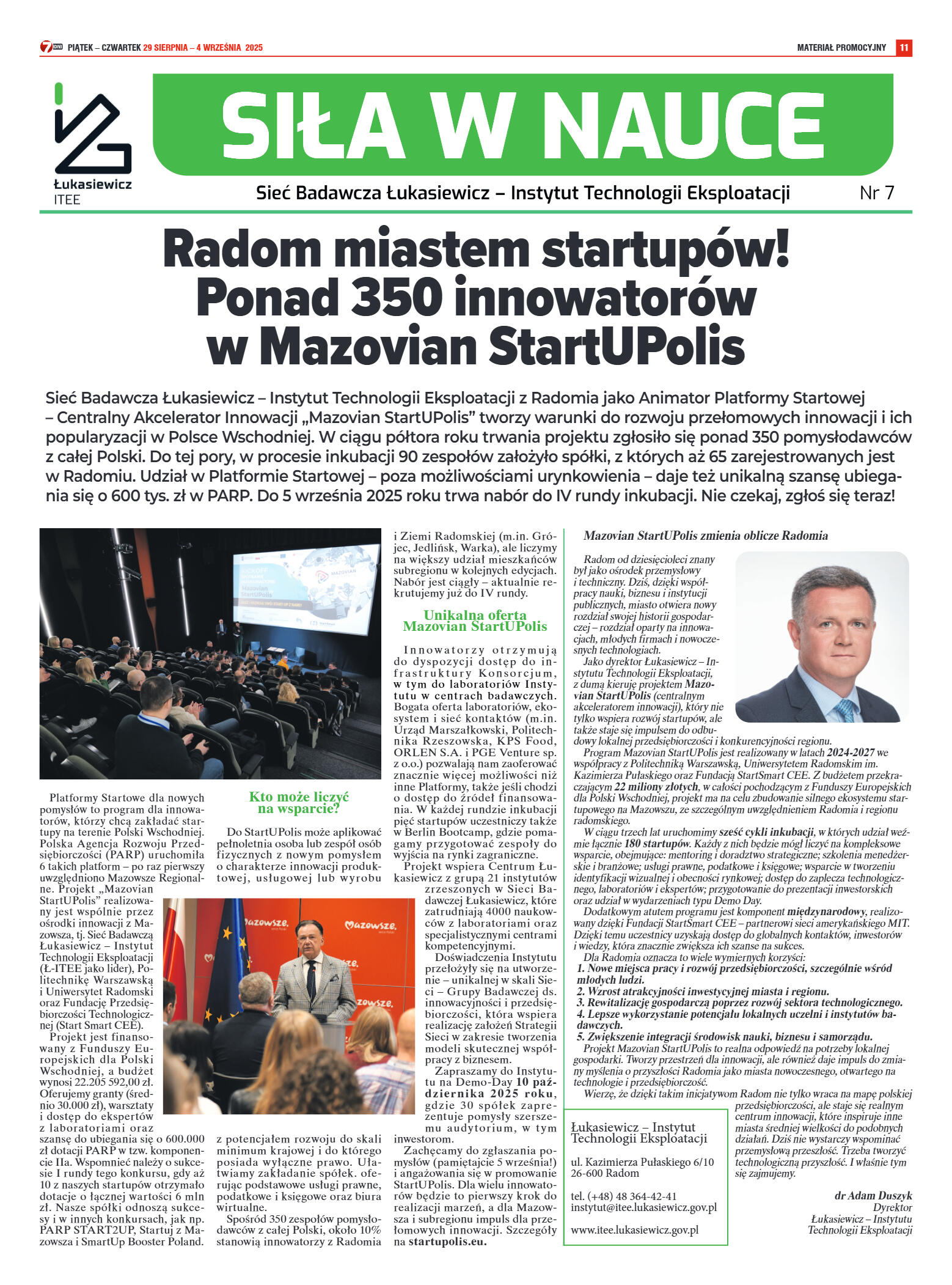 Tygodnik "7 Dni" nr 960 z dn. 29.08. 2025 r. - strona 11