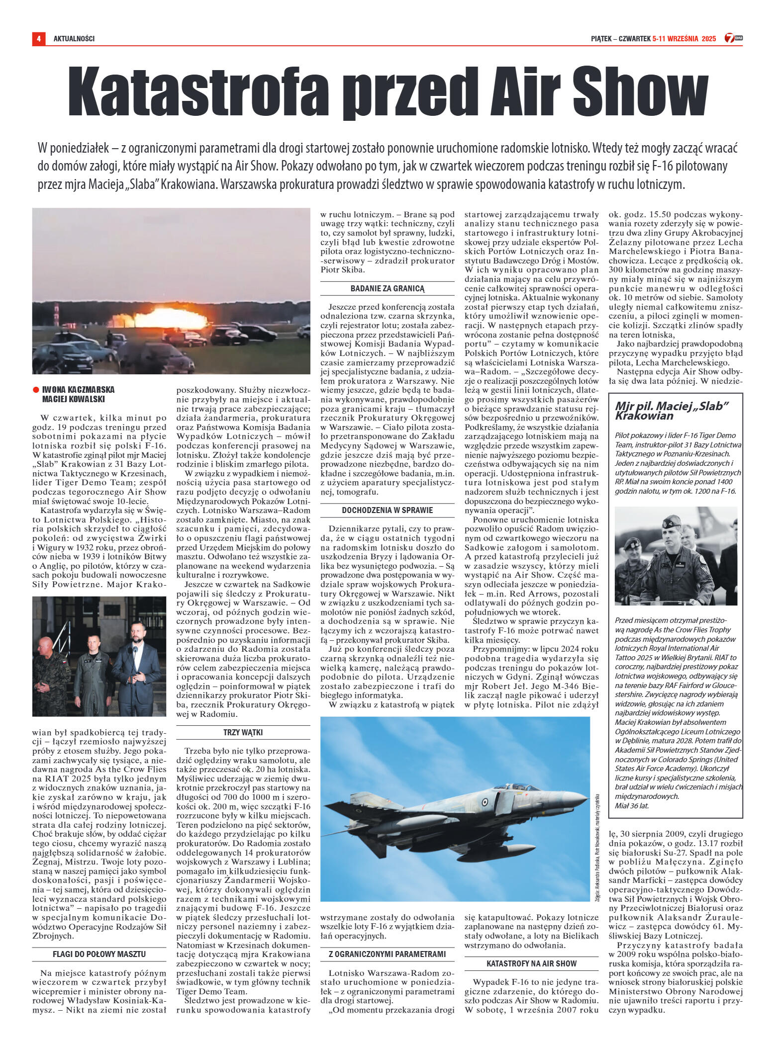 Tygodnik "7 Dni" nr 961 z dn. 5.09. 2025 r. - strona 4