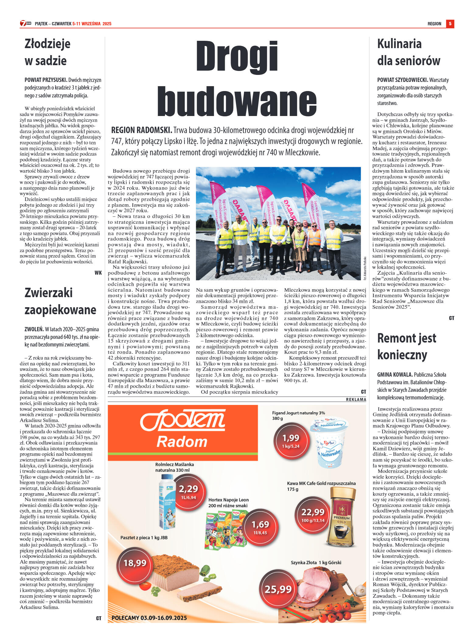 Tygodnik "7 Dni" nr 961 z dn. 5.09. 2025 r. - strona 5