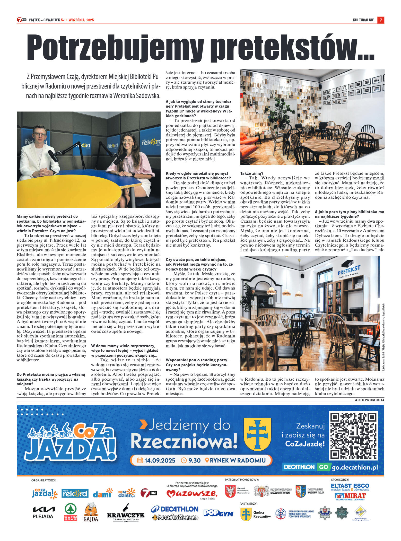 Tygodnik "7 Dni" nr 961 z dn. 5.09. 2025 r. - strona 7