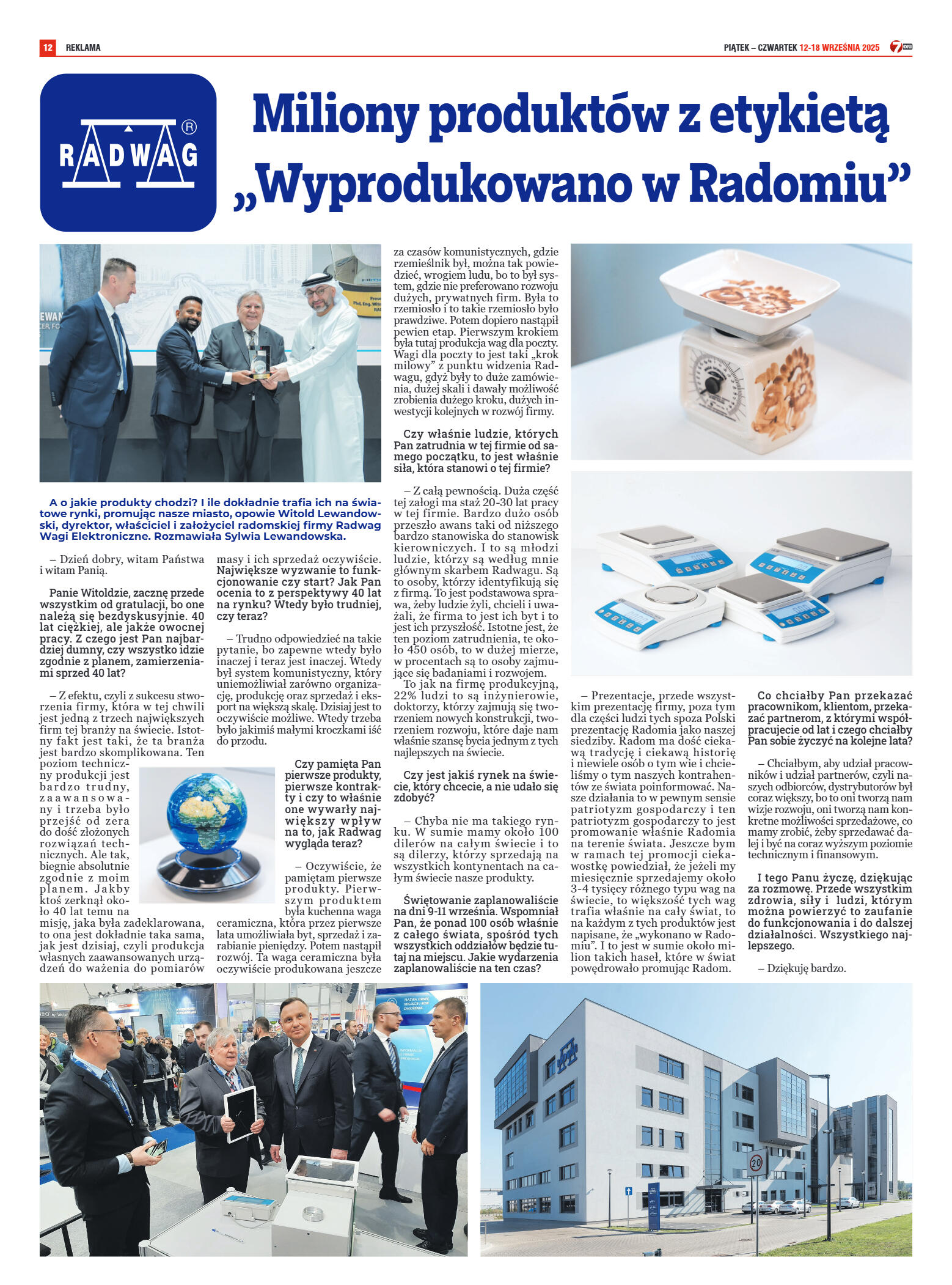 Tygodnik "7 Dni" nr 962 z dn. 12.09. 2025 r. - strona 12