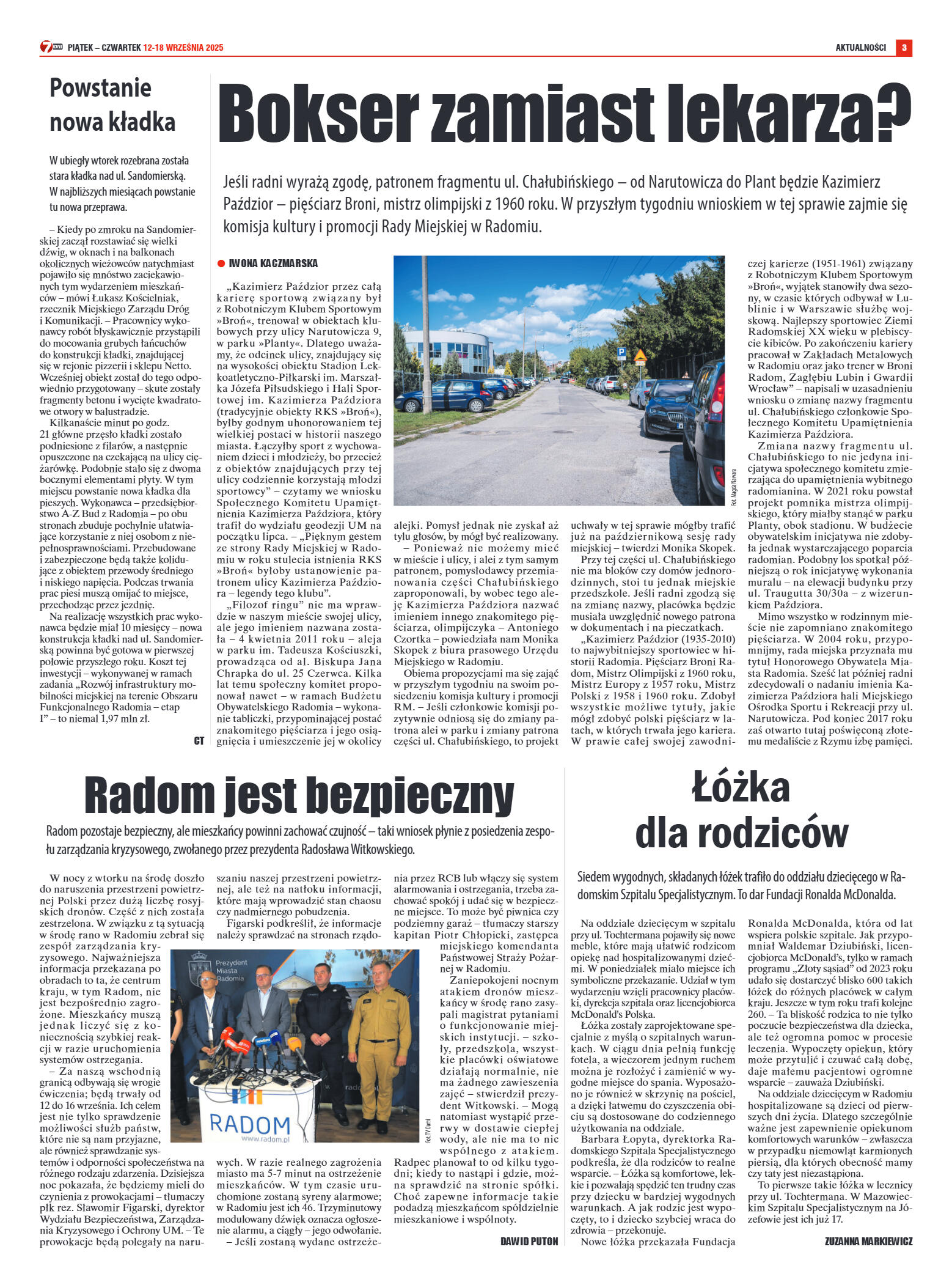 Tygodnik "7 Dni" nr 962 z dn. 12.09. 2025 r. - strona 3