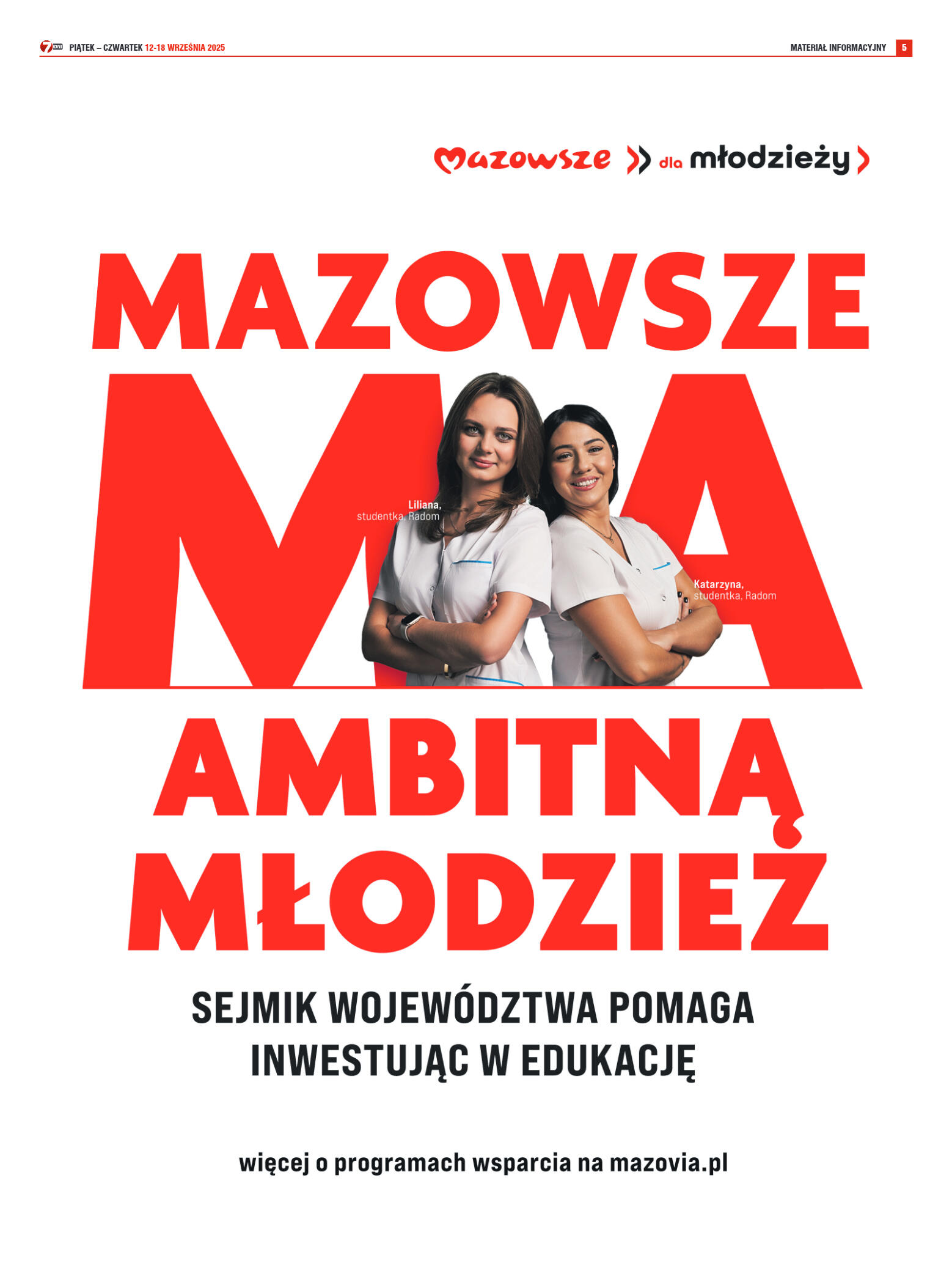 Tygodnik "7 Dni" nr 962 z dn. 12.09. 2025 r. - strona 5