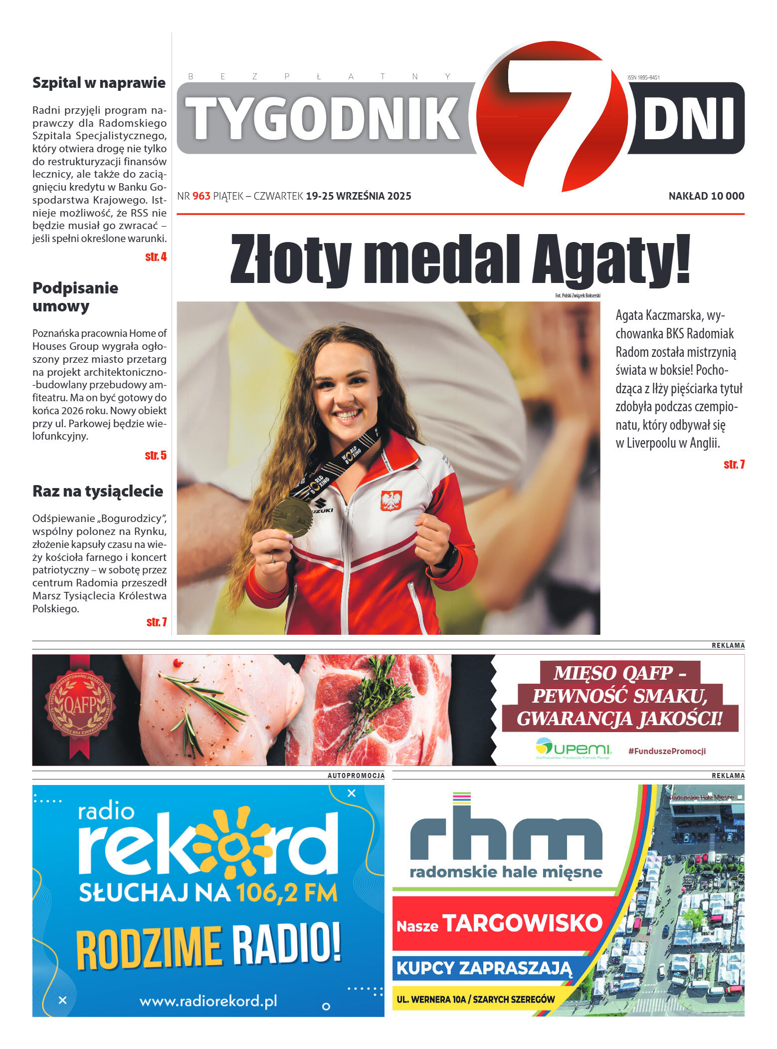 Tygodnik "7 Dni" nr 963 z dn. 19.09. 2025 r. - strona 1