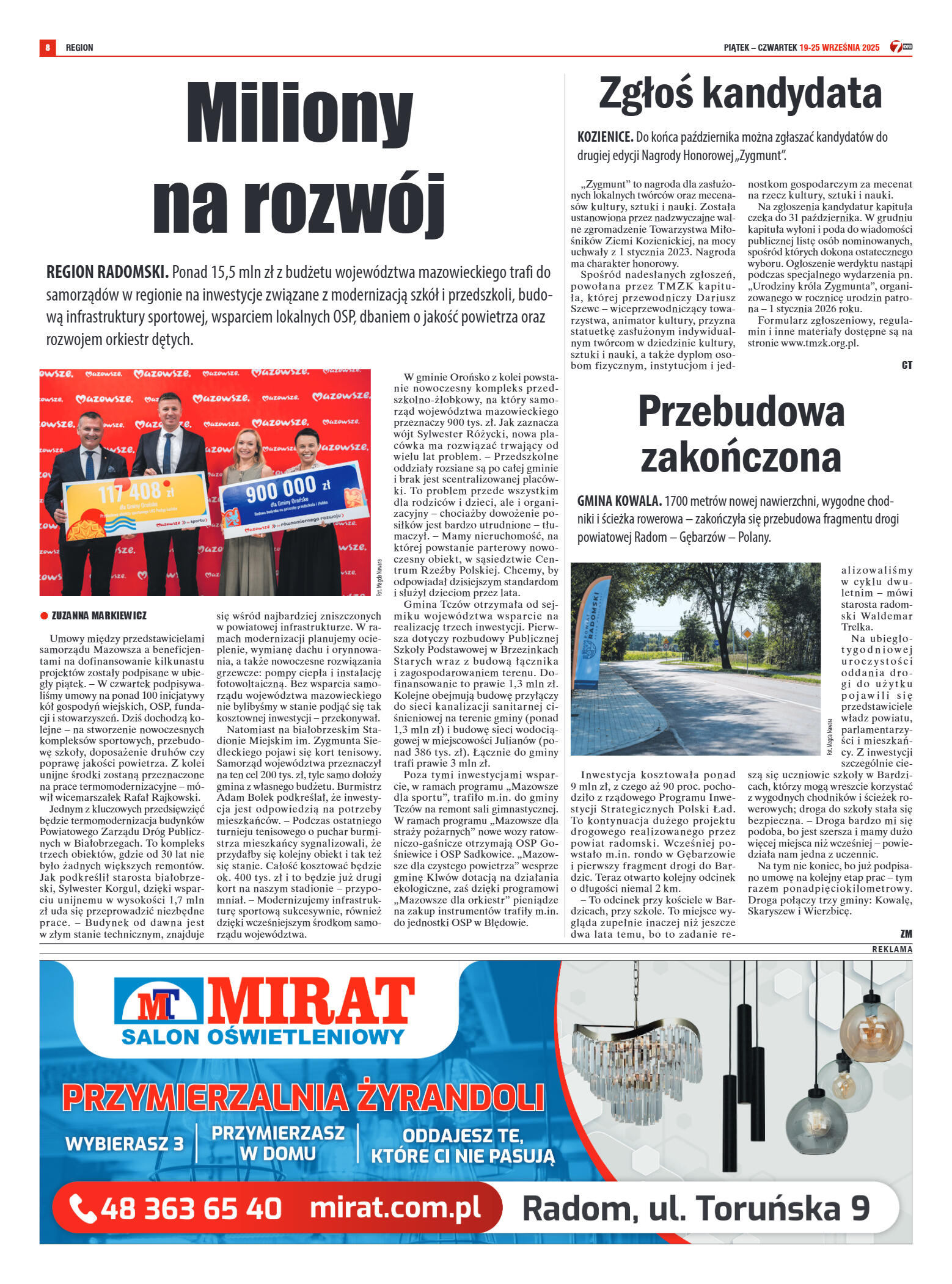 Tygodnik "7 Dni" nr 963 z dn. 19.09. 2025 r. - strona 8