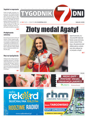 Tygodnik "7 Dni" nr 963 z dn. 19.09. 2025 r. - strona 1