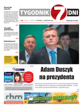 Tygodnik "7 Dni" nr 650 z 31.08.2018 - strona 1