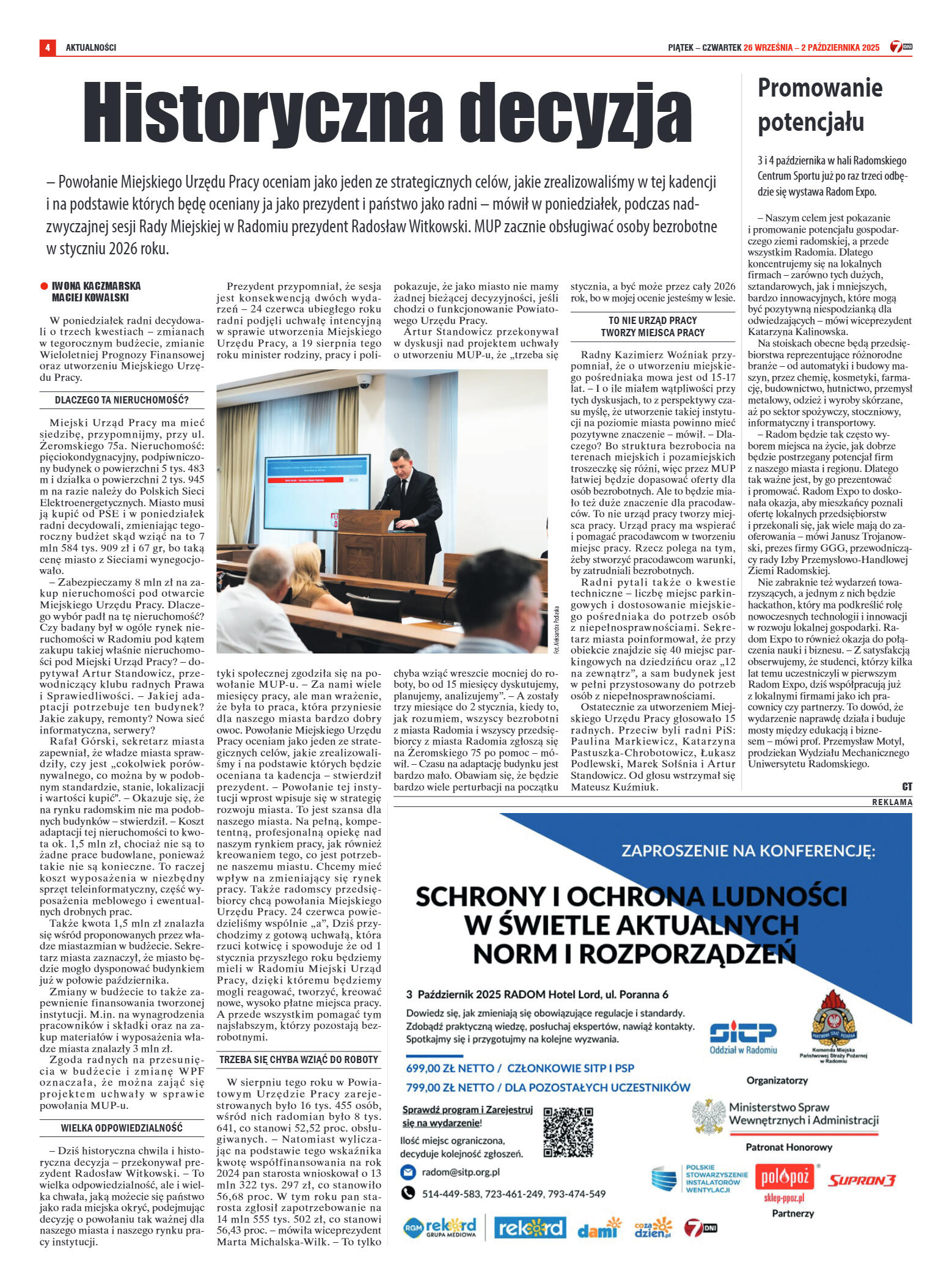 Tygodnik "7 Dni" nr 964 z dn. 26.09. 2025 r. - strona 4