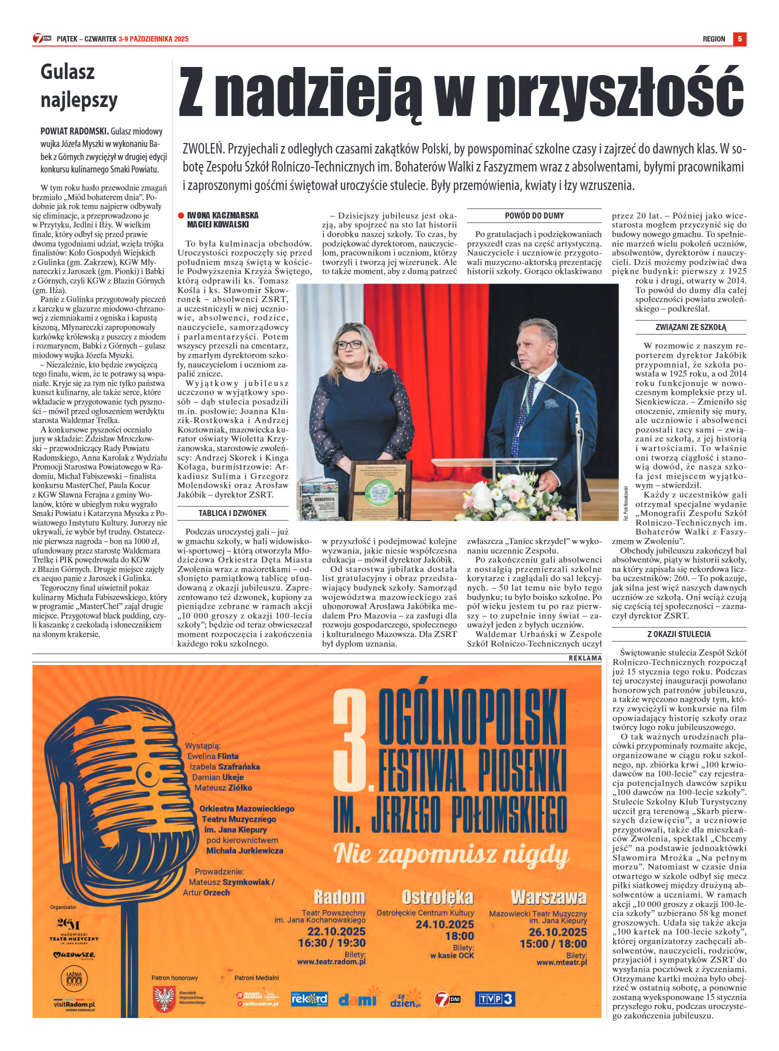 Tygodnik "7 Dni" nr 965 z dn. 03.10. 2025 r. - strona 5