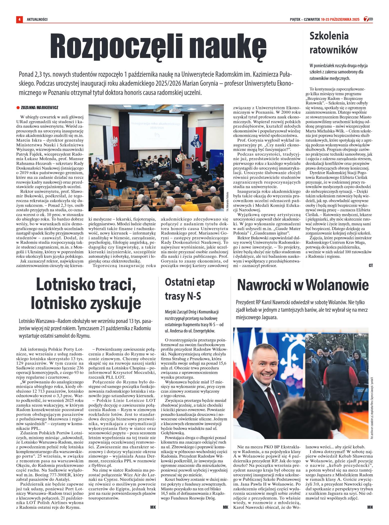 Tygodnik "7 Dni" nr 966 z dn. 10.10. 2025 r. - strona 4