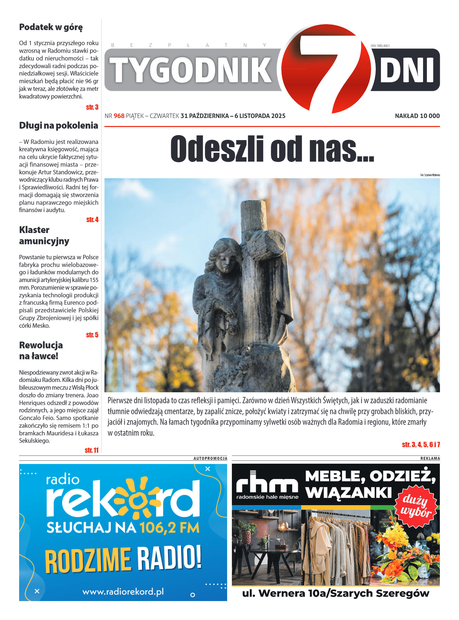 Tygodnik "7 Dni" nr 968 z dn. 31.10. 2025 r. - strona 1