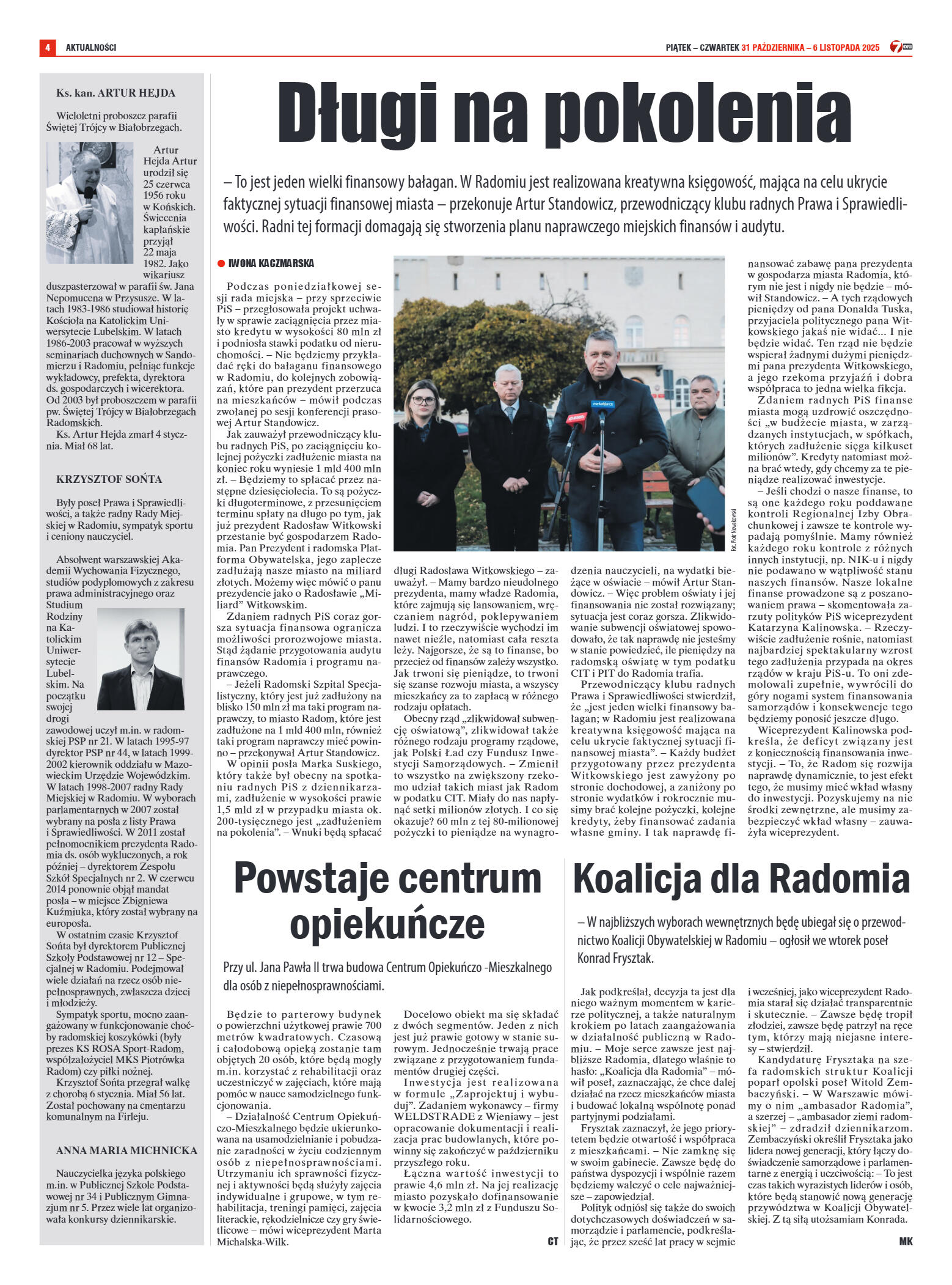 Tygodnik "7 Dni" nr 968 z dn. 31.10. 2025 r. - strona 4