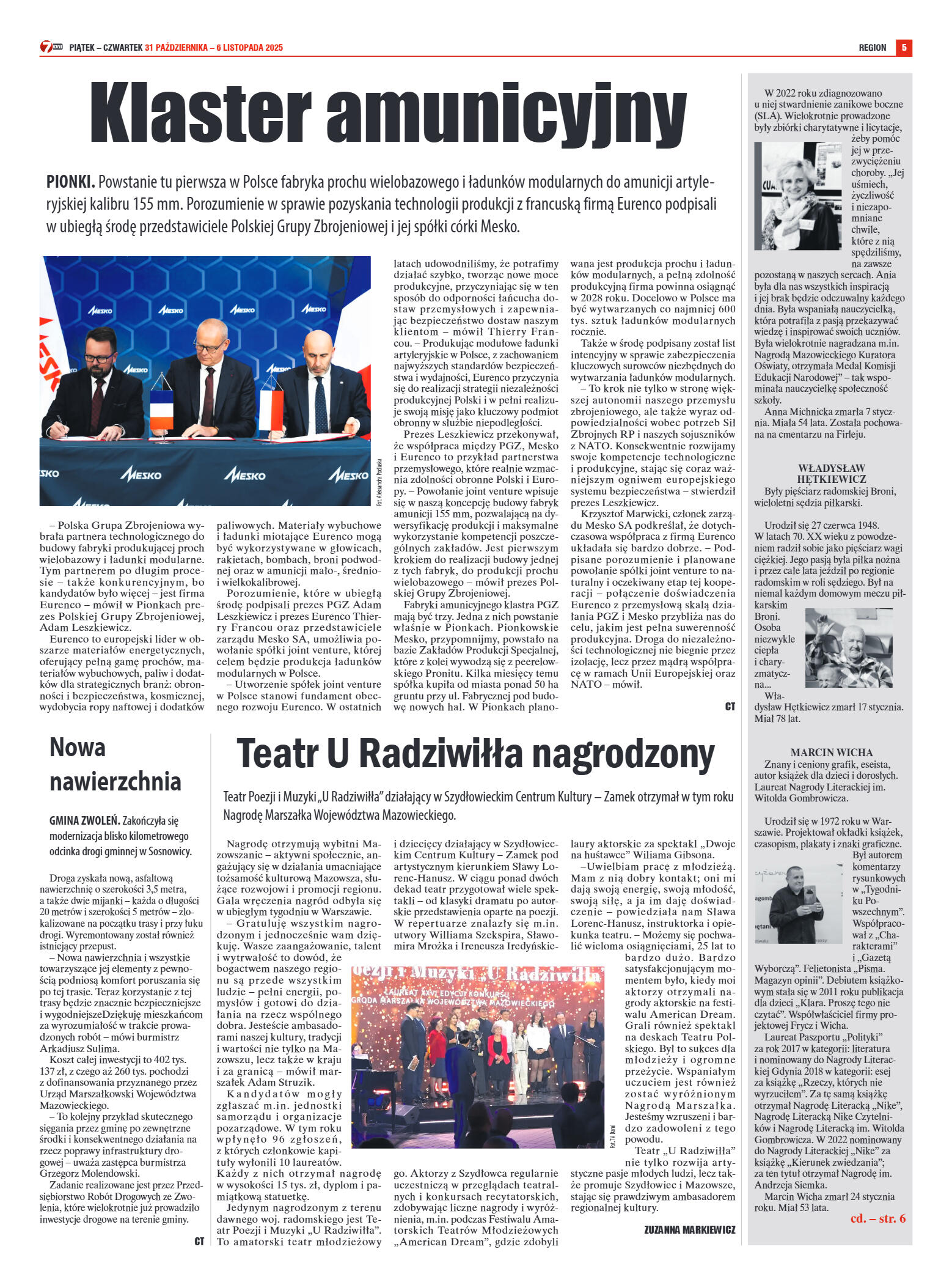 Tygodnik "7 Dni" nr 968 z dn. 31.10. 2025 r. - strona 5