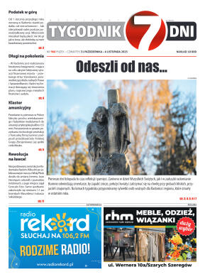 Tygodnik "7 Dni" nr 968 z dn. 31.10. 2025 r. - strona 1