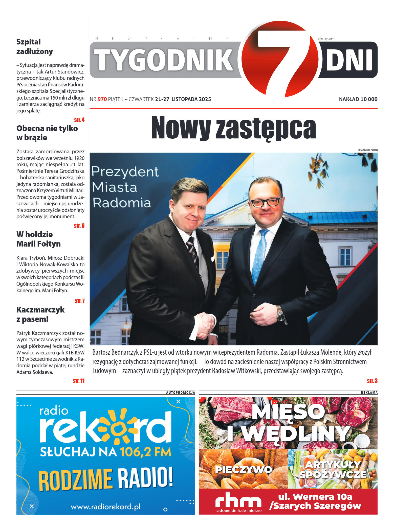 Tygodnik "7 Dni" nr 970 z dn. 21.11. 2025 r. - strona 1