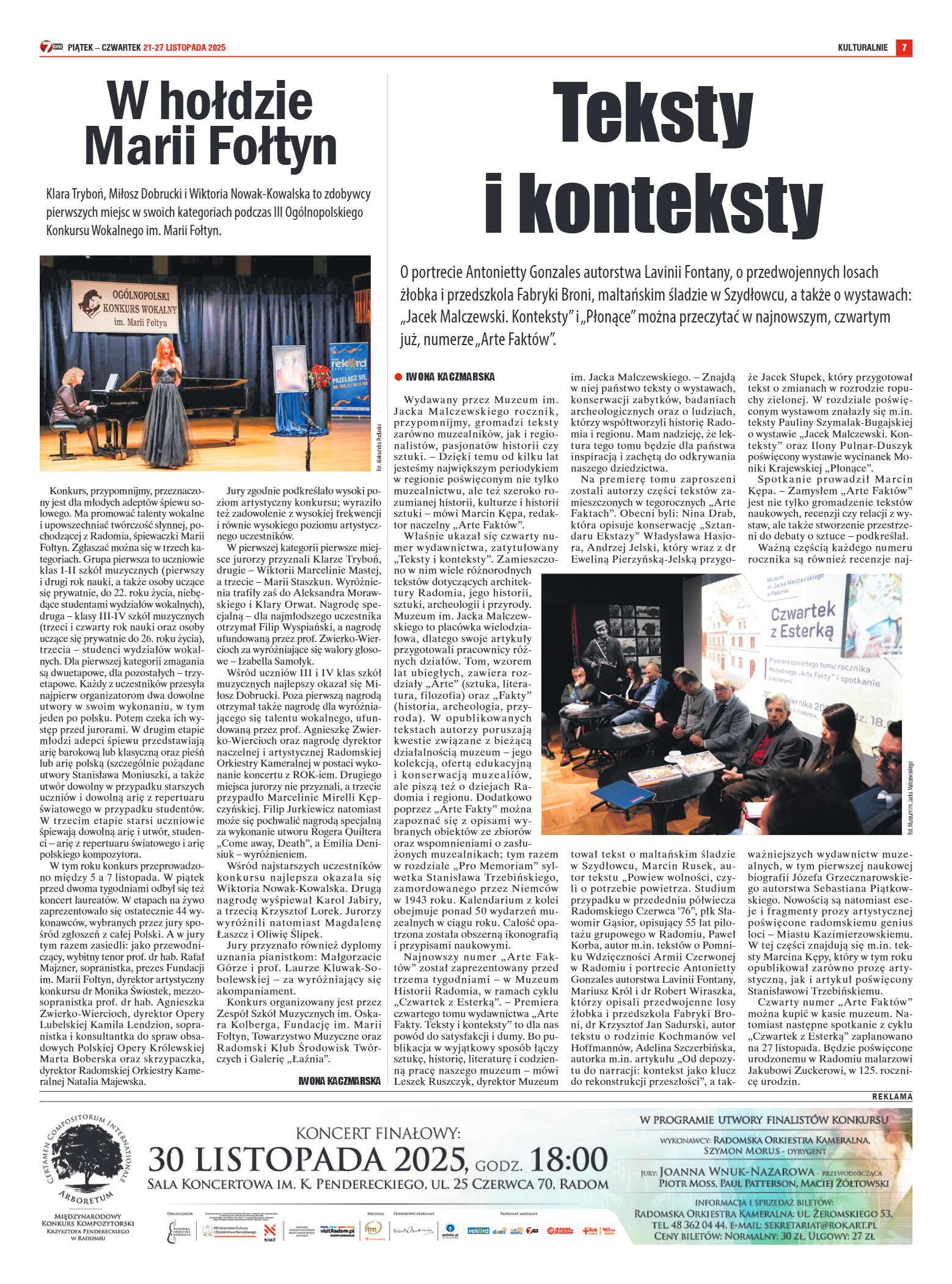 Tygodnik "7 Dni" nr 970 z dn. 21.11. 2025 r. - strona 7