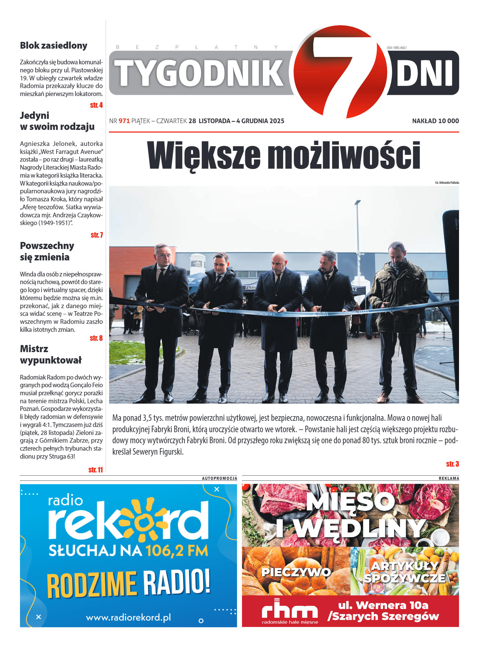 Tygodnik "7 Dni" nr 971 z dn. 28.11.2025 r. - strona 1