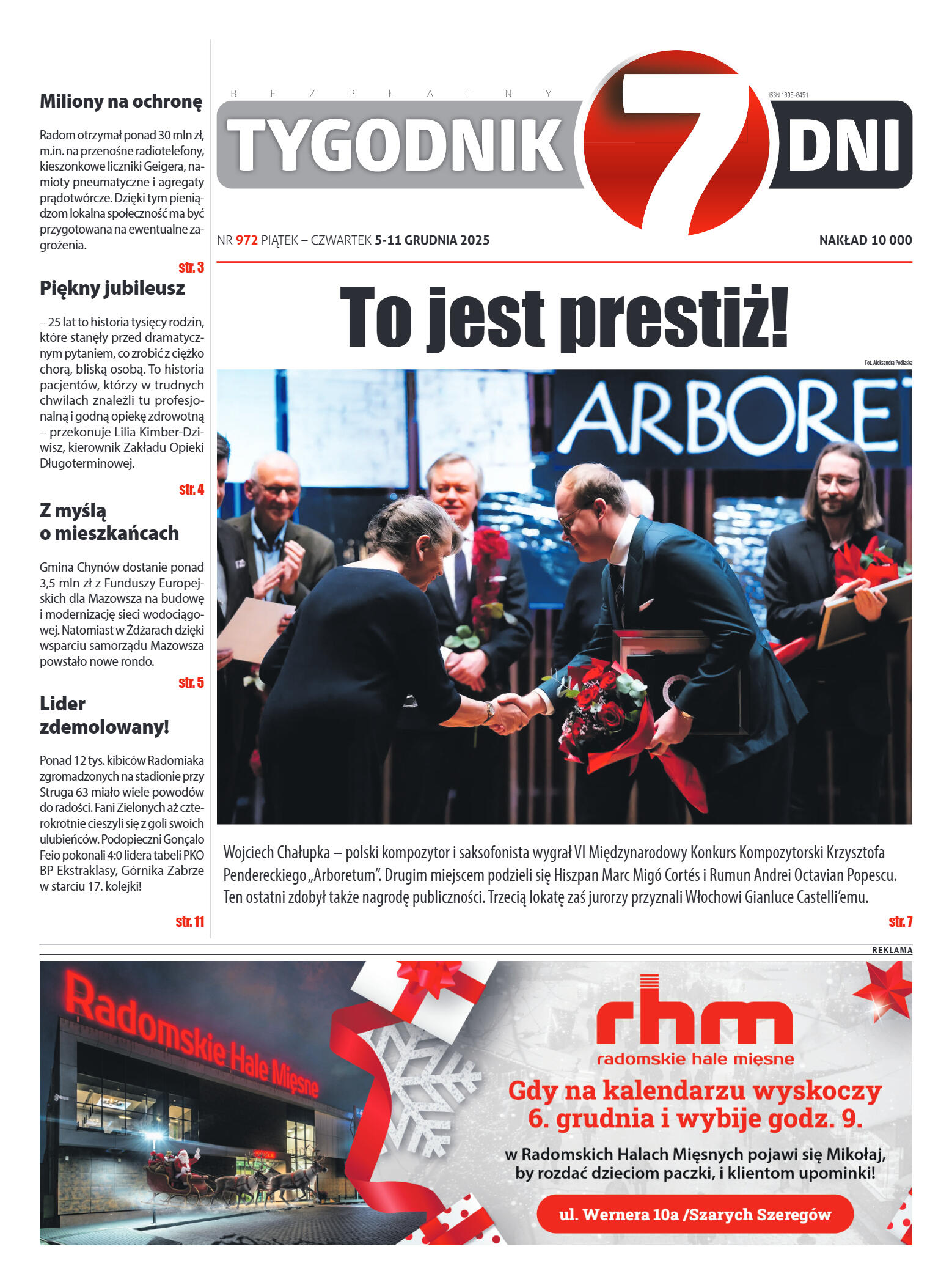 Tygodnik "7 Dni" nr 972 z dn. 5.12.2025 r. - strona 1