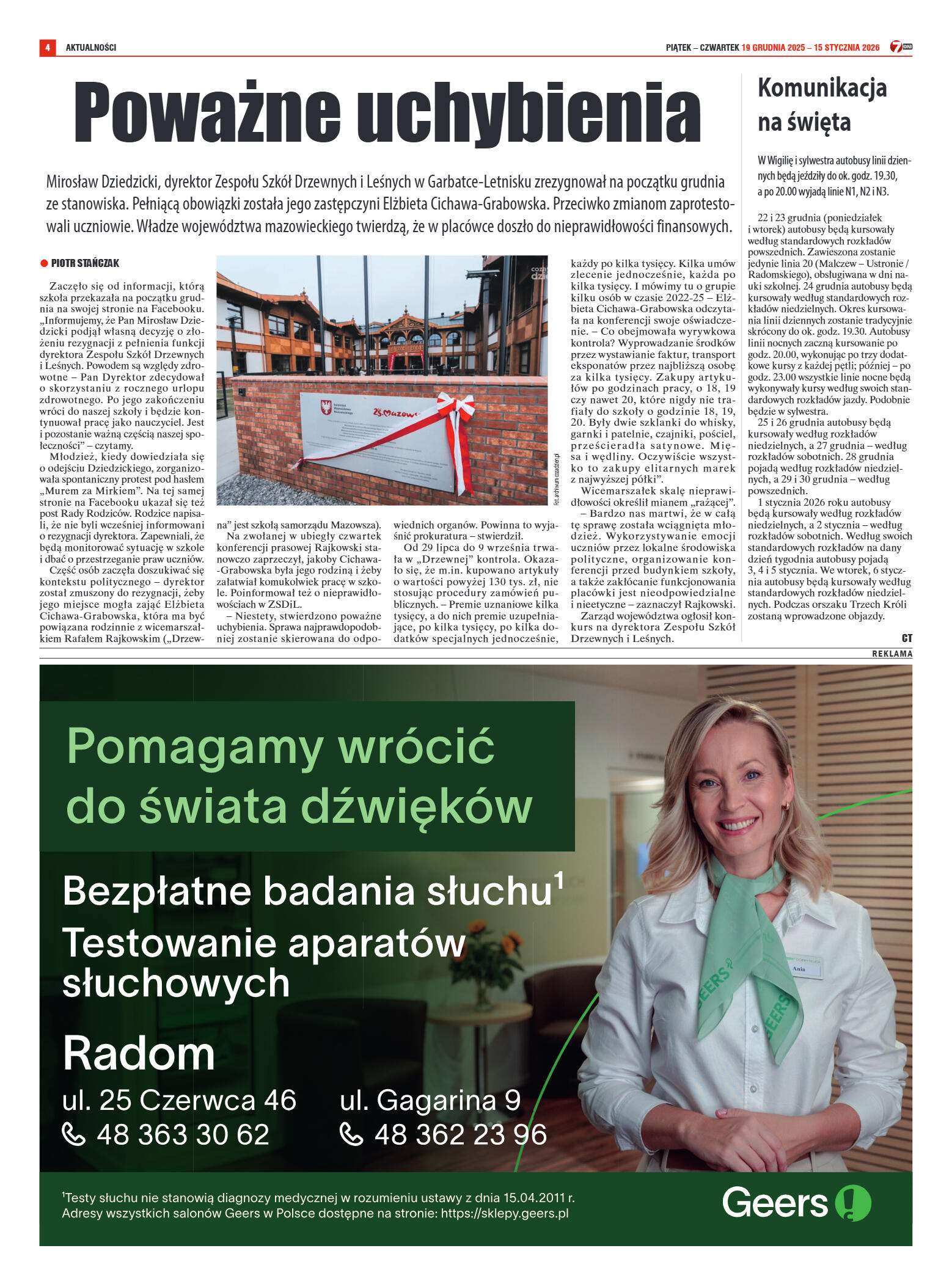 Tygodnik "7 Dni" nr 974 z dn. 19.12.2025 r. - strona 4