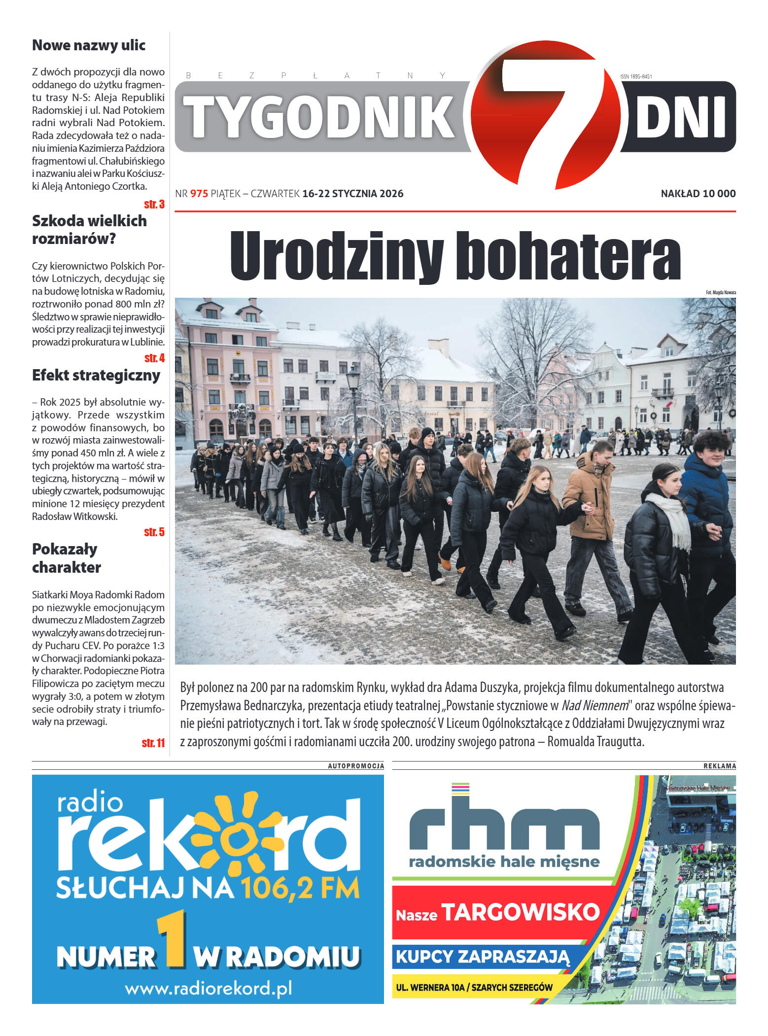 Tygodnik "7 Dni" nr 975 z dn. 16.01. 2026 r. - strona 1