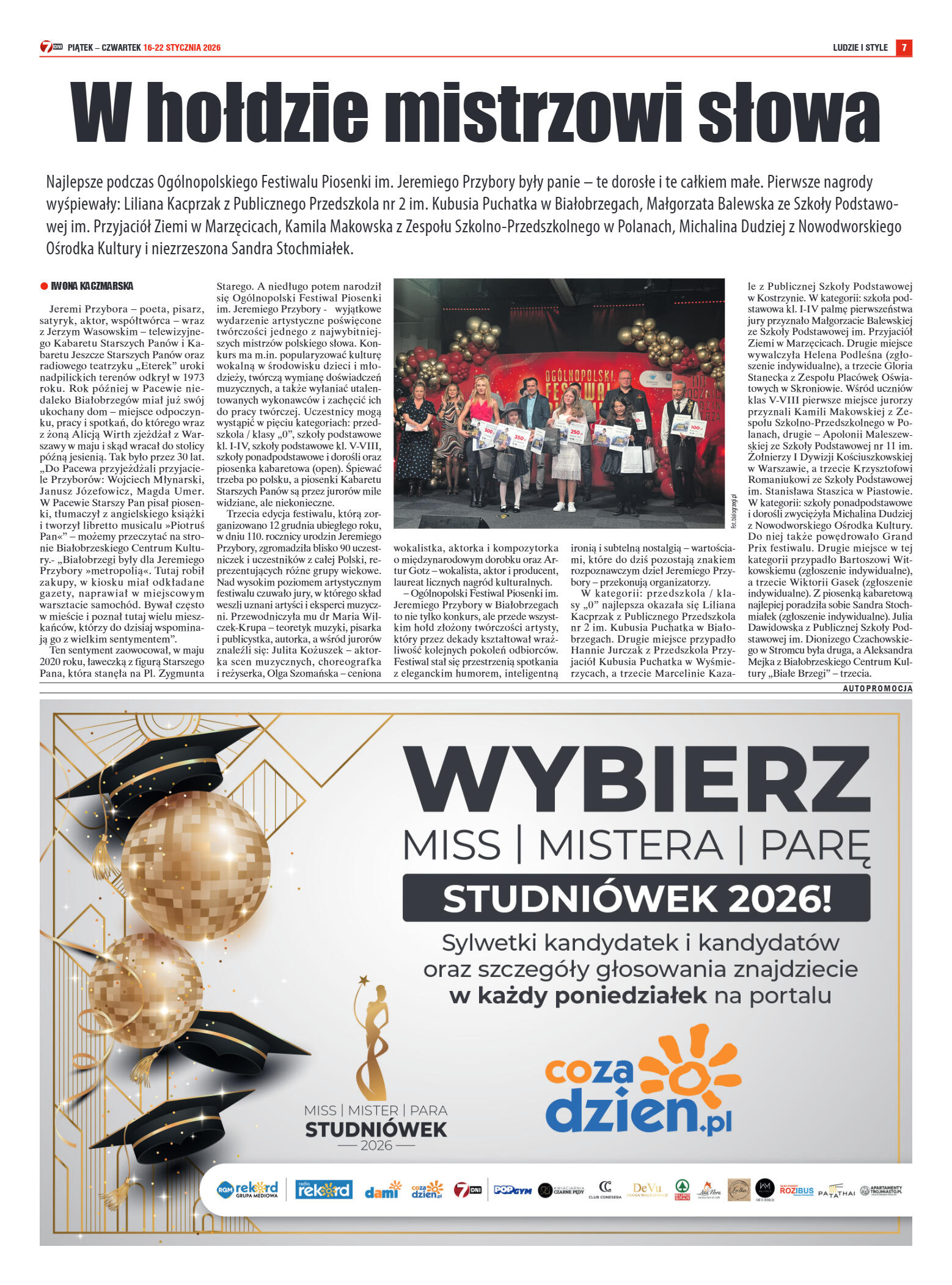 Tygodnik "7 Dni" nr 975 z dn. 16.01. 2026 r. - strona 7