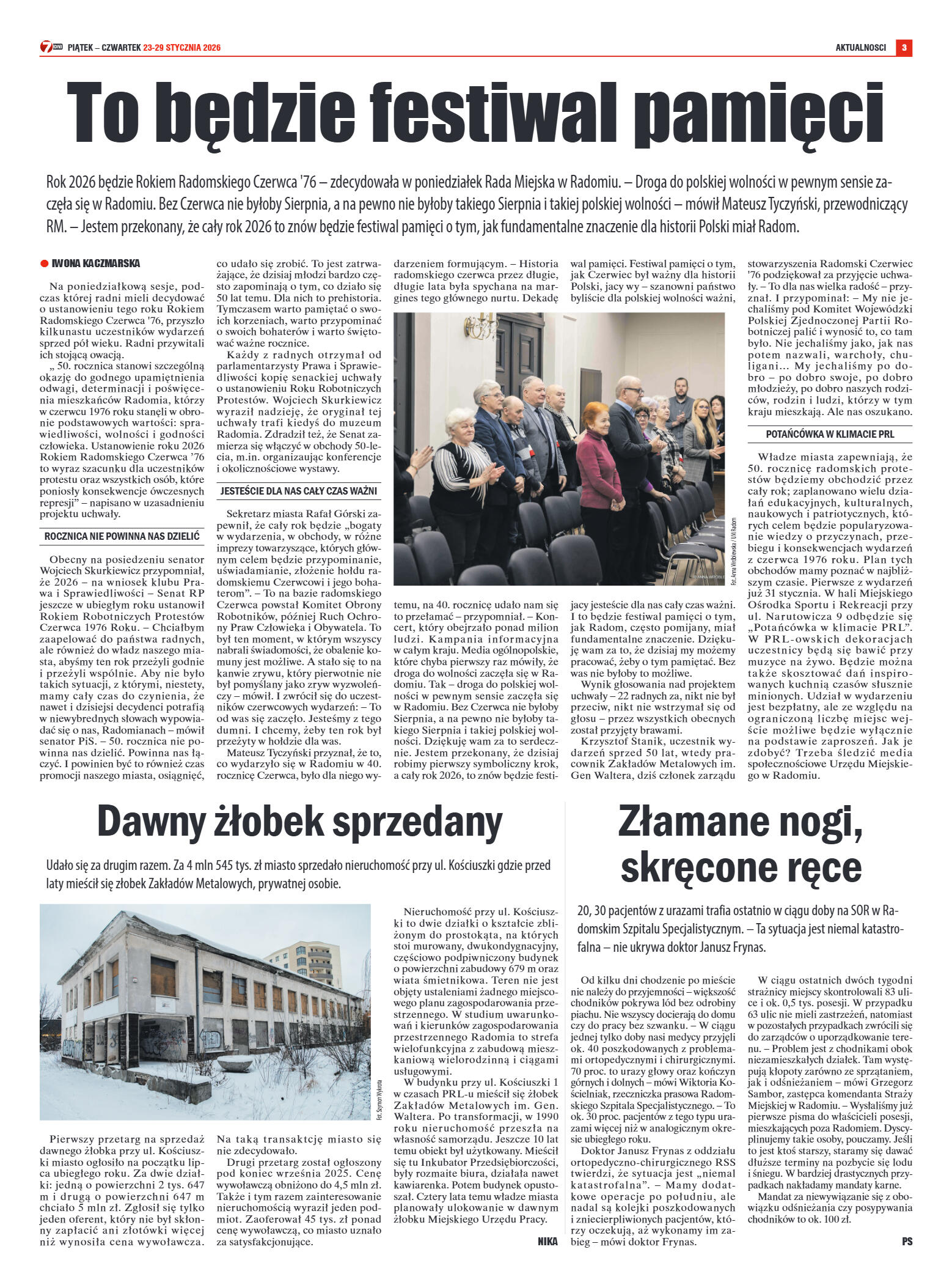 Tygodnik "7 Dni" nr 976 z dn. 23.01. 2026 r. - strona 3